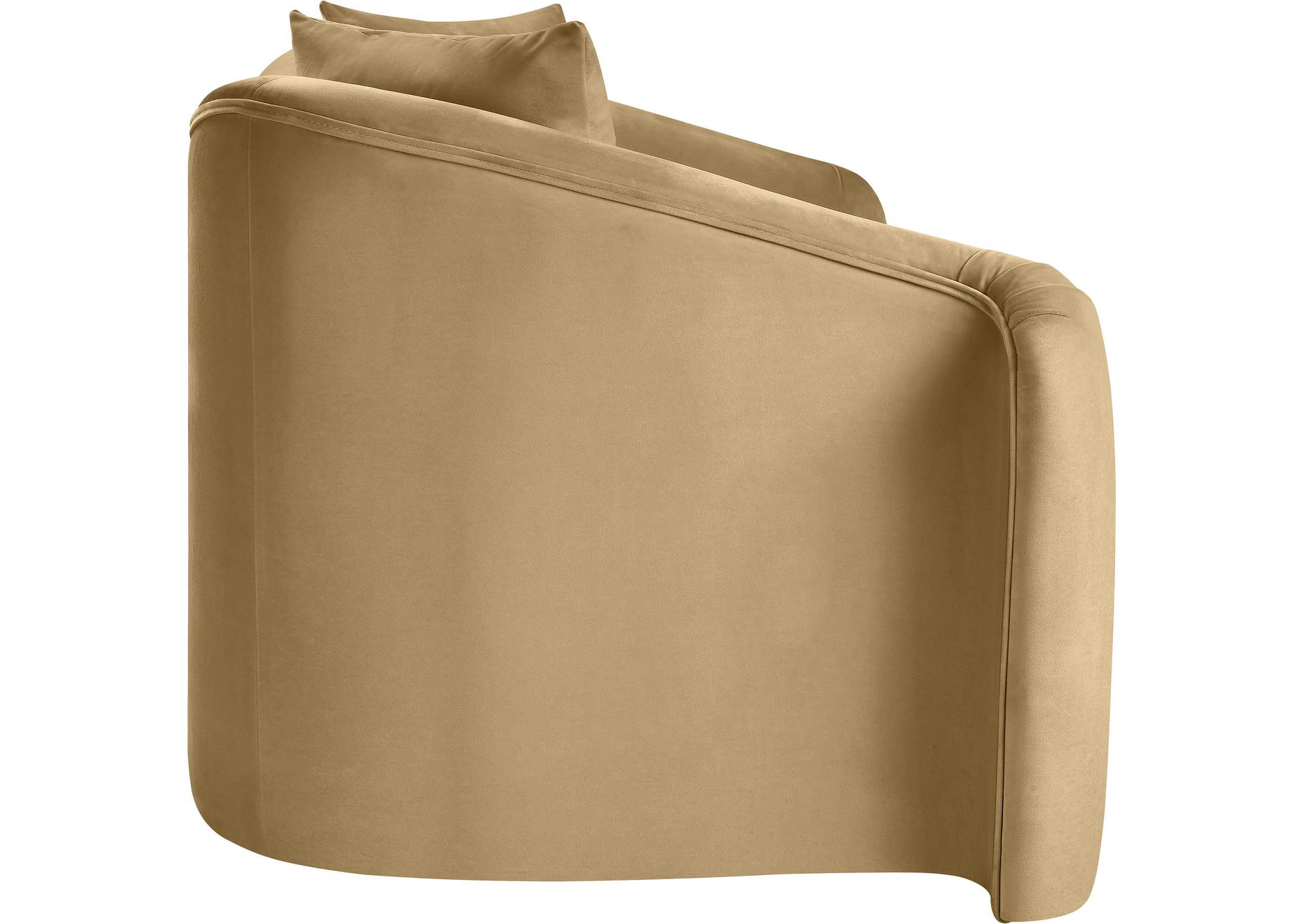 Destin Camel Velvet Loveseat image 14
