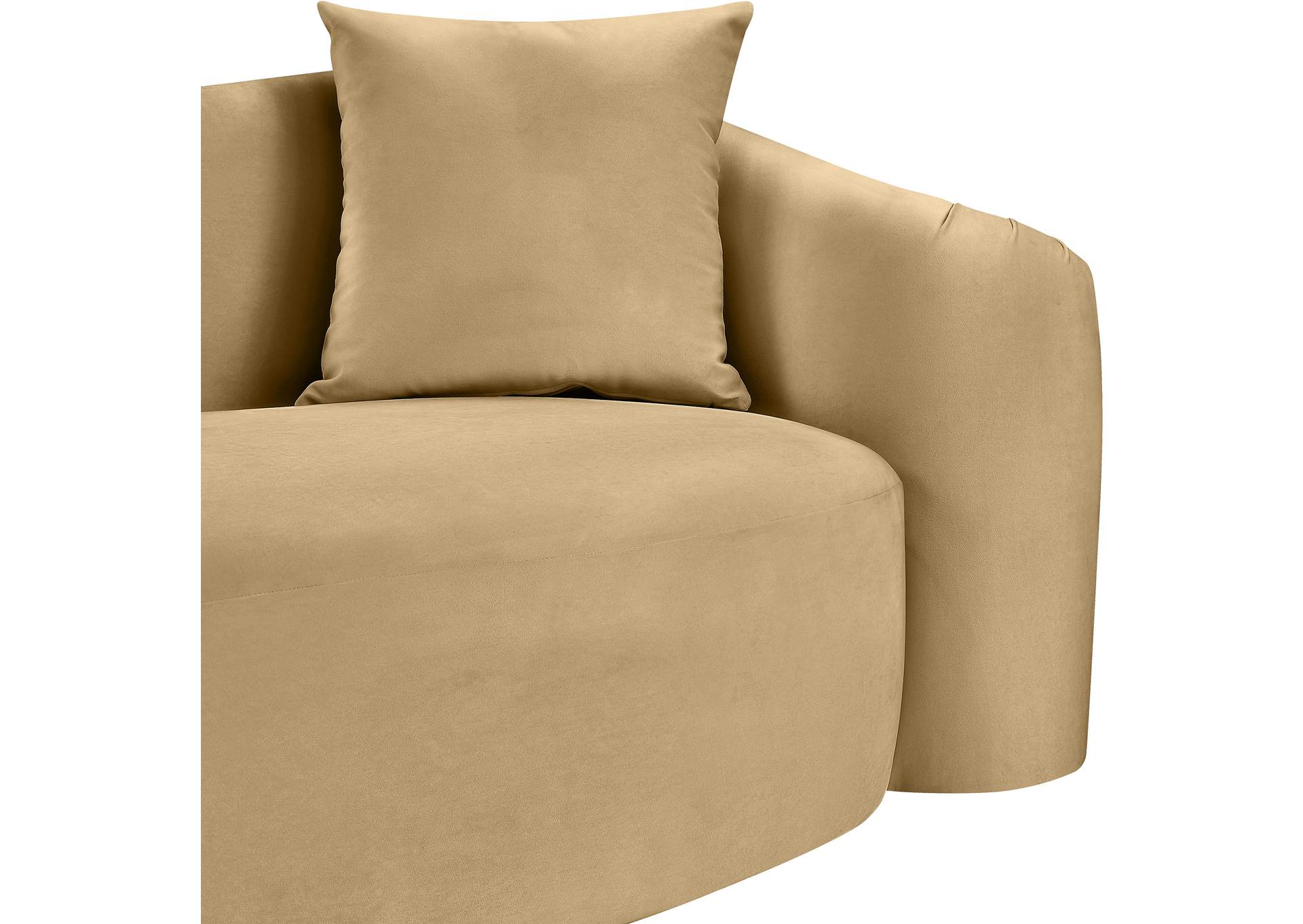 Destin Camel Velvet Loveseat image 12