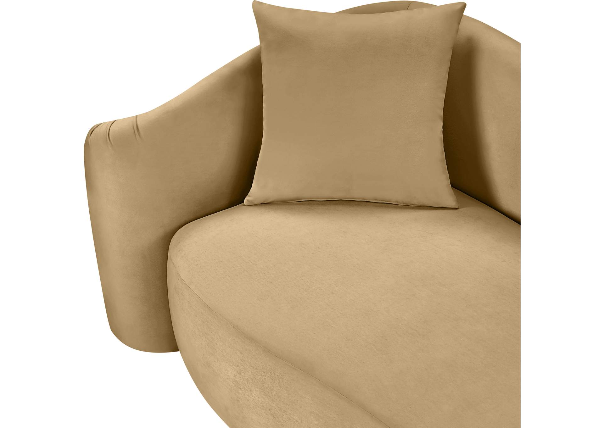 Destin Camel Velvet Sofa