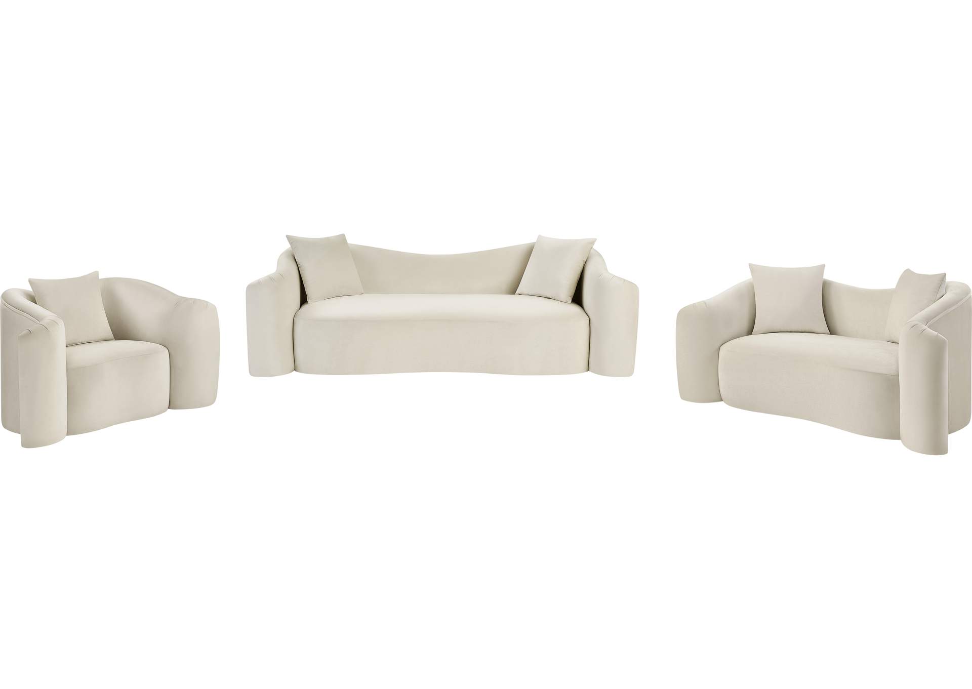 Destin Cream Velvet Chair