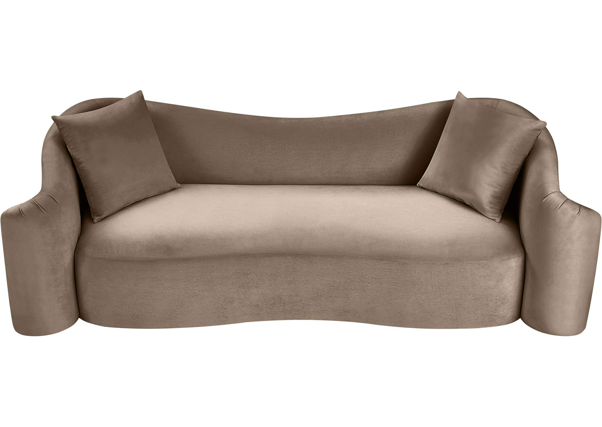 Destin Taupe Velvet Sofa