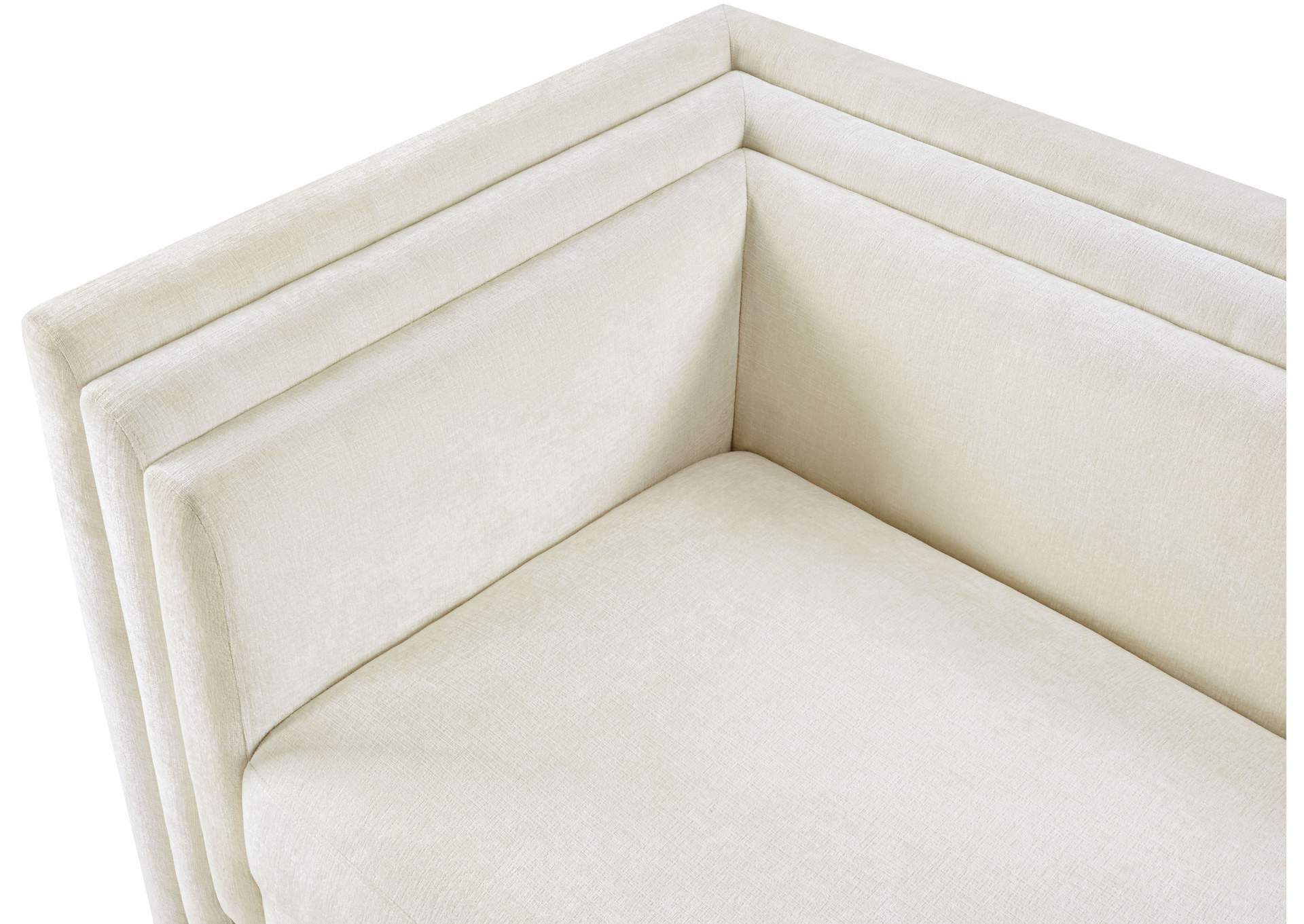 Everett 88. 5 Inch Cream Chenille Fabric Upholstered Sofa image 14