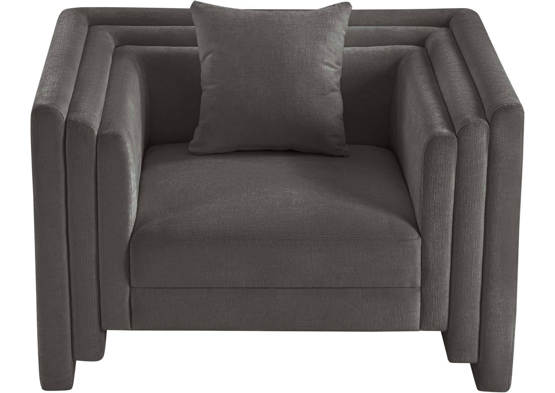 Everett Grey Chenille Fabric Chair