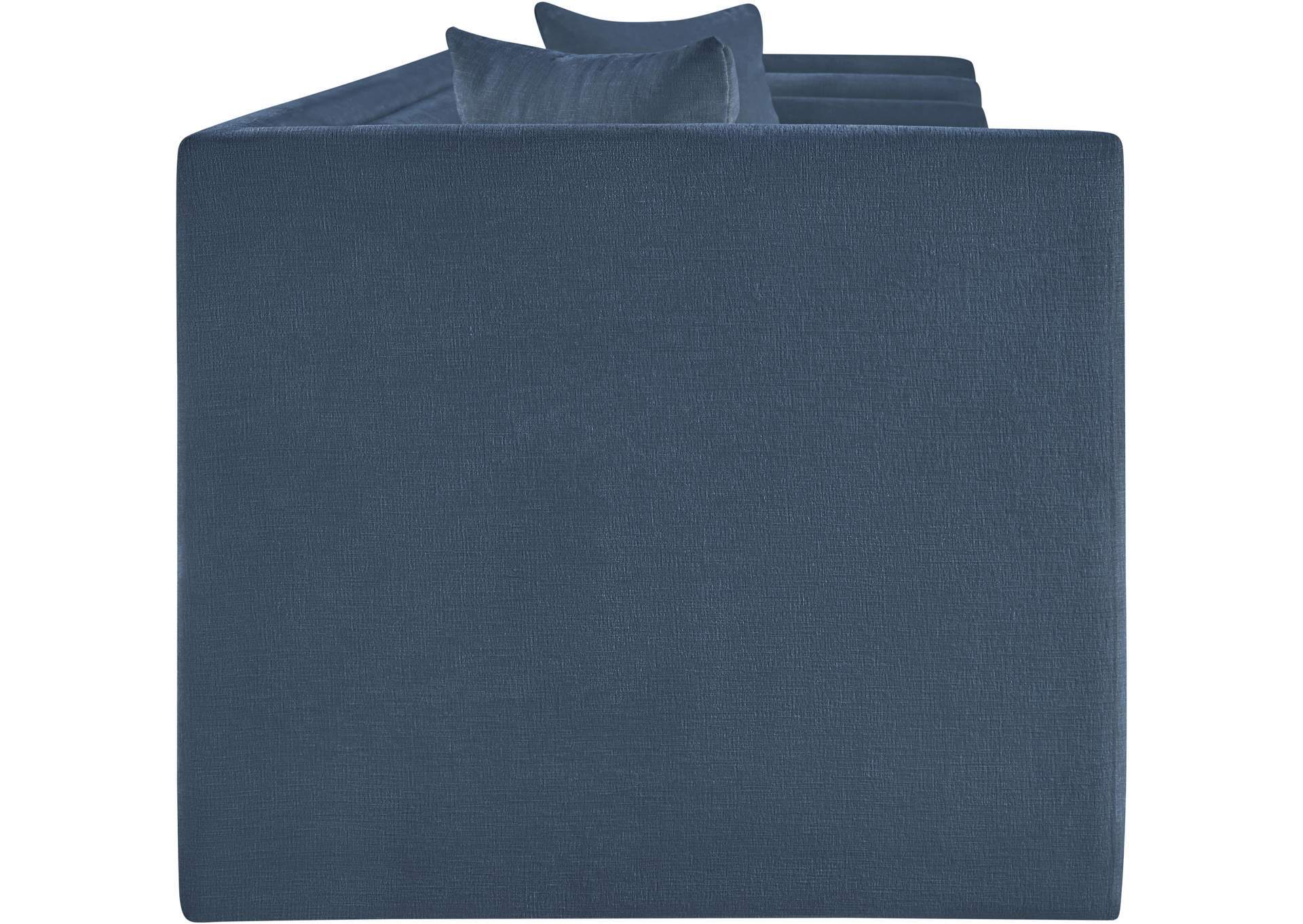 Everett Light Blue Chenille Fabric Sofa