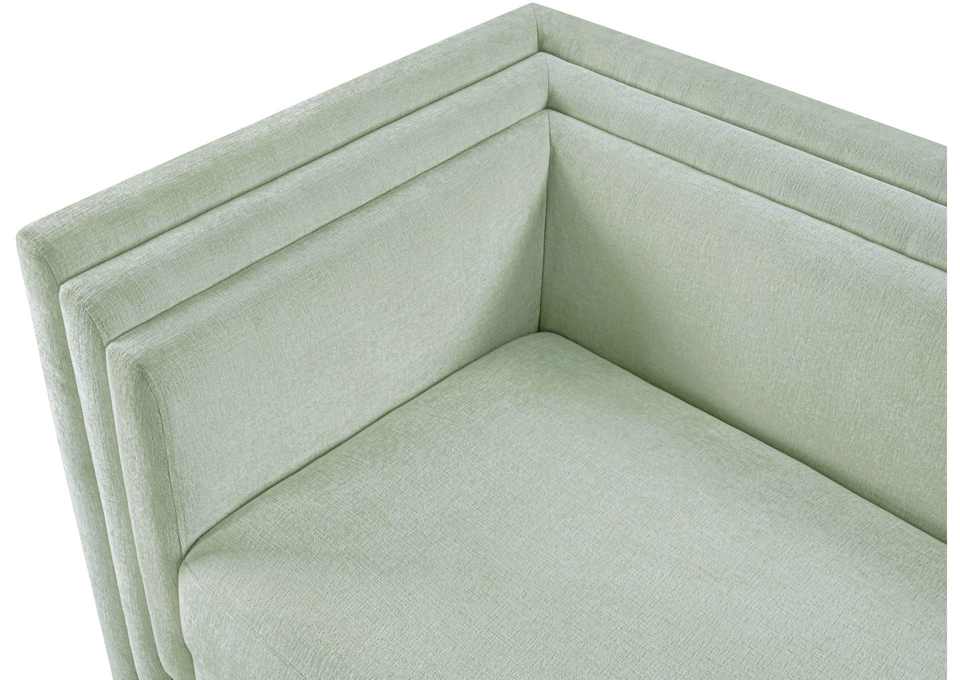 Everett 88. 5 Inch Mint Chenille Fabric Upholstered Sofa image 14