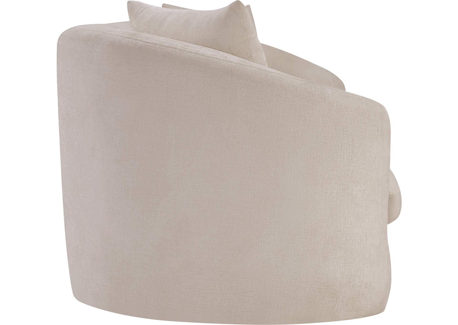 Penelope Beige Chenille Fabric Sofa