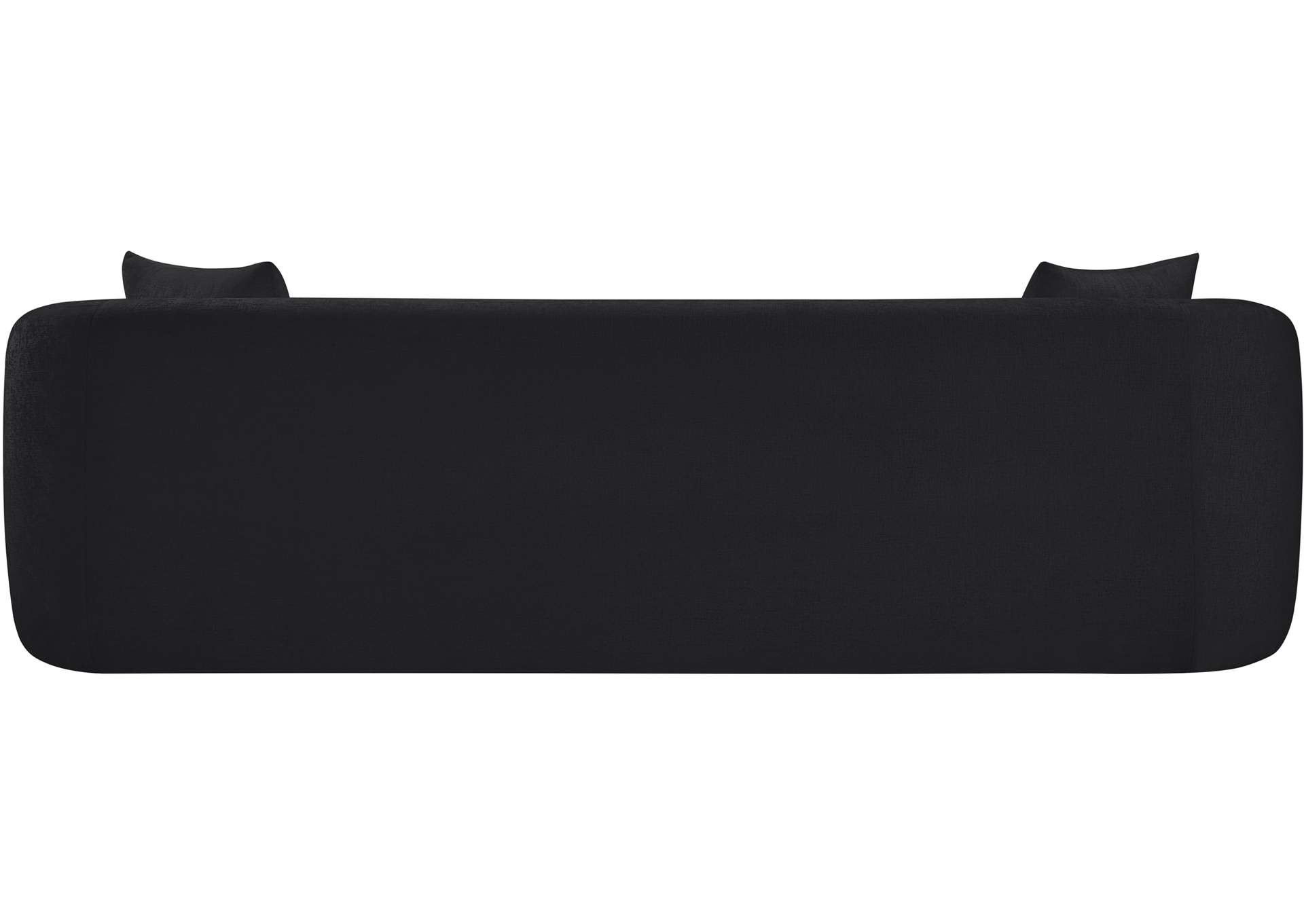 Penelope Black Chenille Fabric Sofa