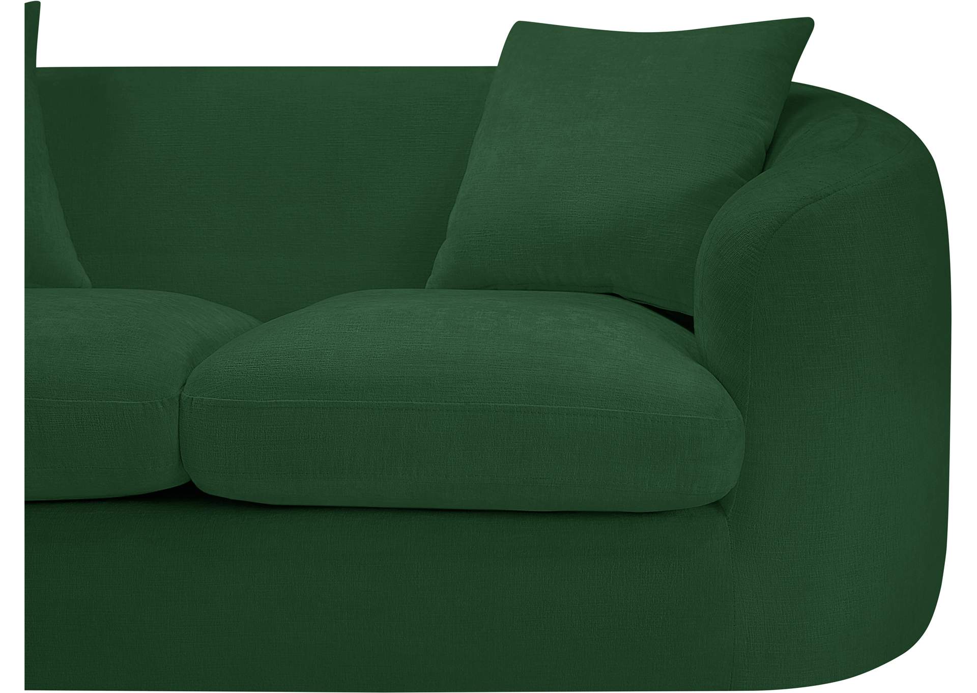 Penelope Green Chenille Fabric Loveseat image 11