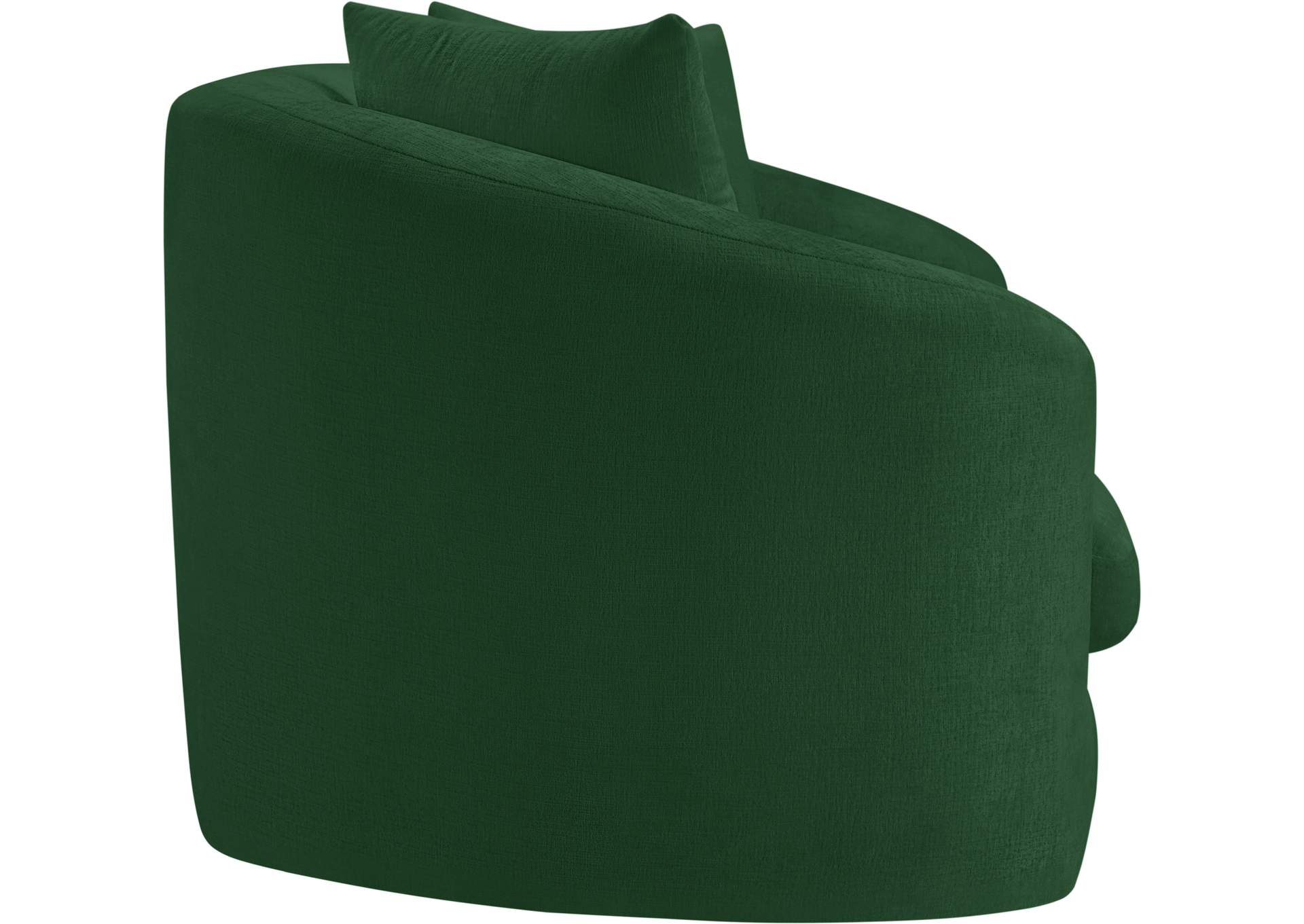 Penelope Green Chenille Fabric Loveseat image 5