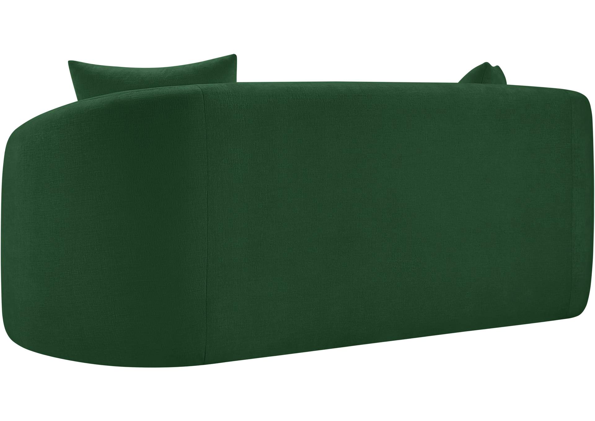 Penelope Green Chenille Fabric Loveseat image 8