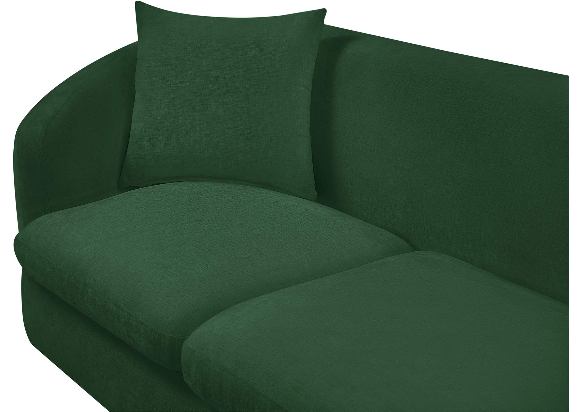 Penelope Green Chenille Fabric Loveseat image 9