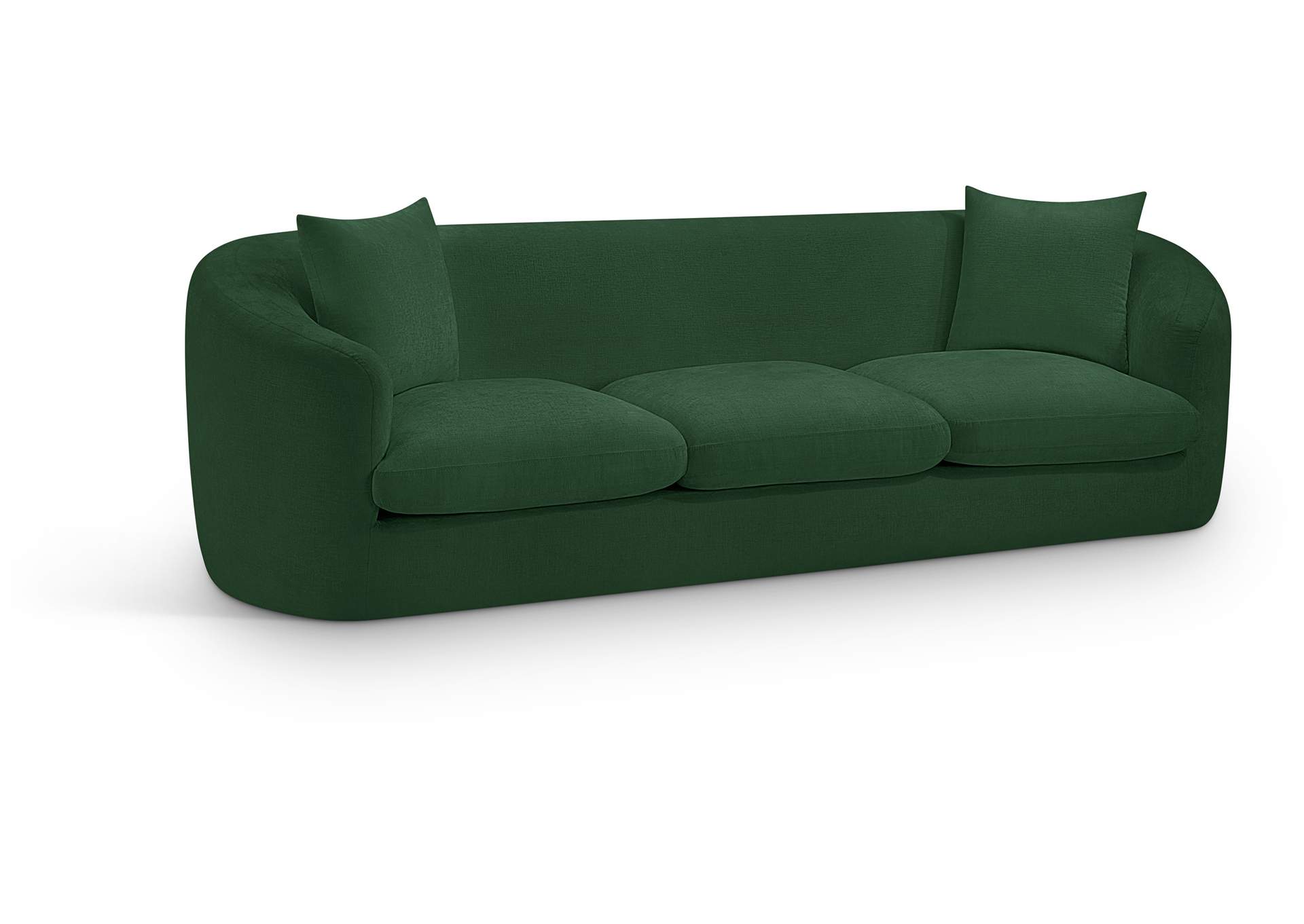 Penelope Green Chenille Fabric Sofa image 1