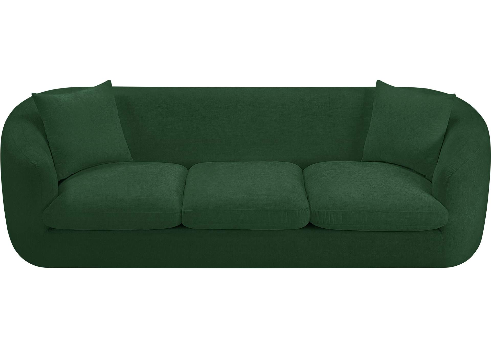 Penelope Green Chenille Fabric Sofa image 7