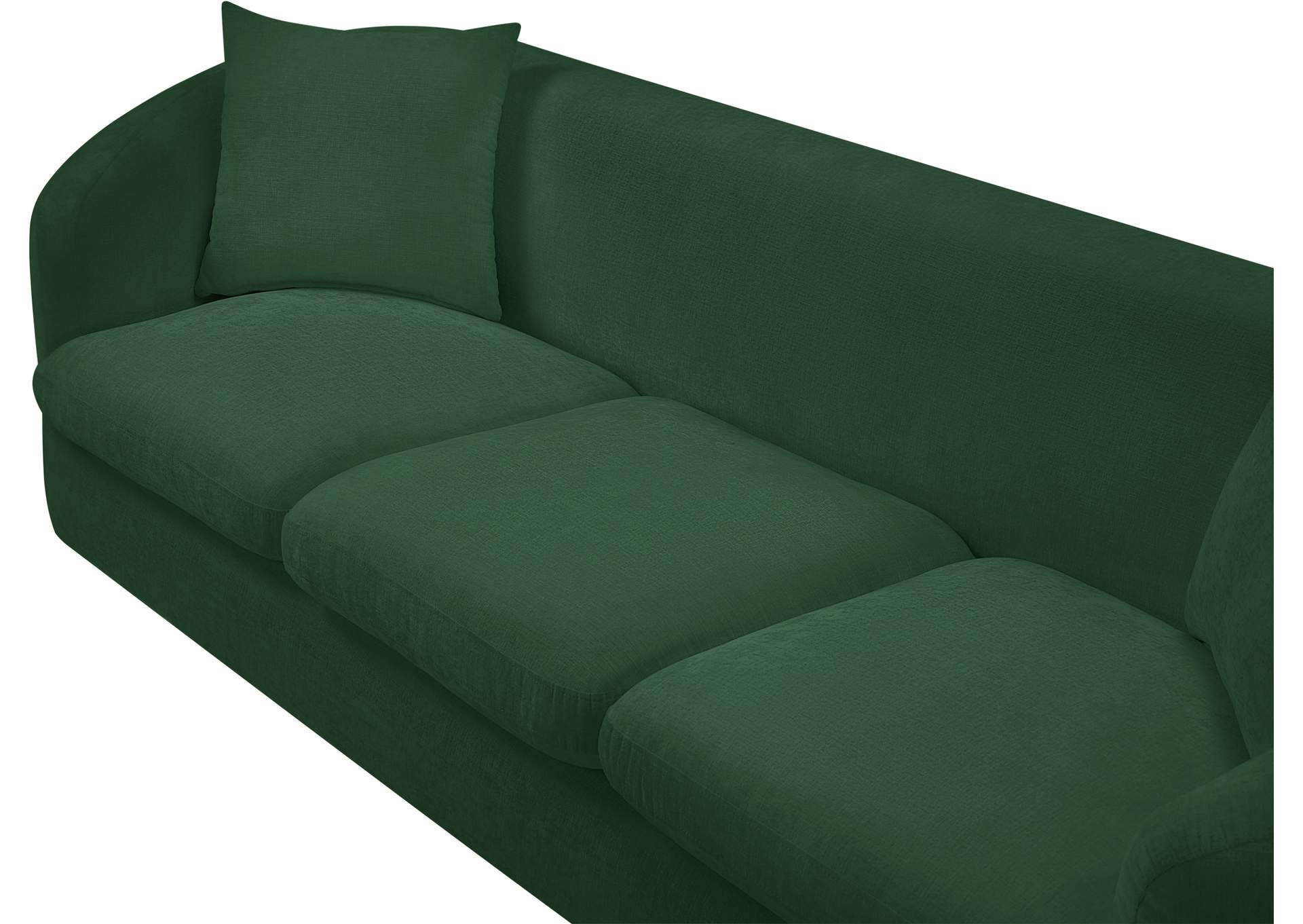 Penelope Green Chenille Fabric Sofa image 9