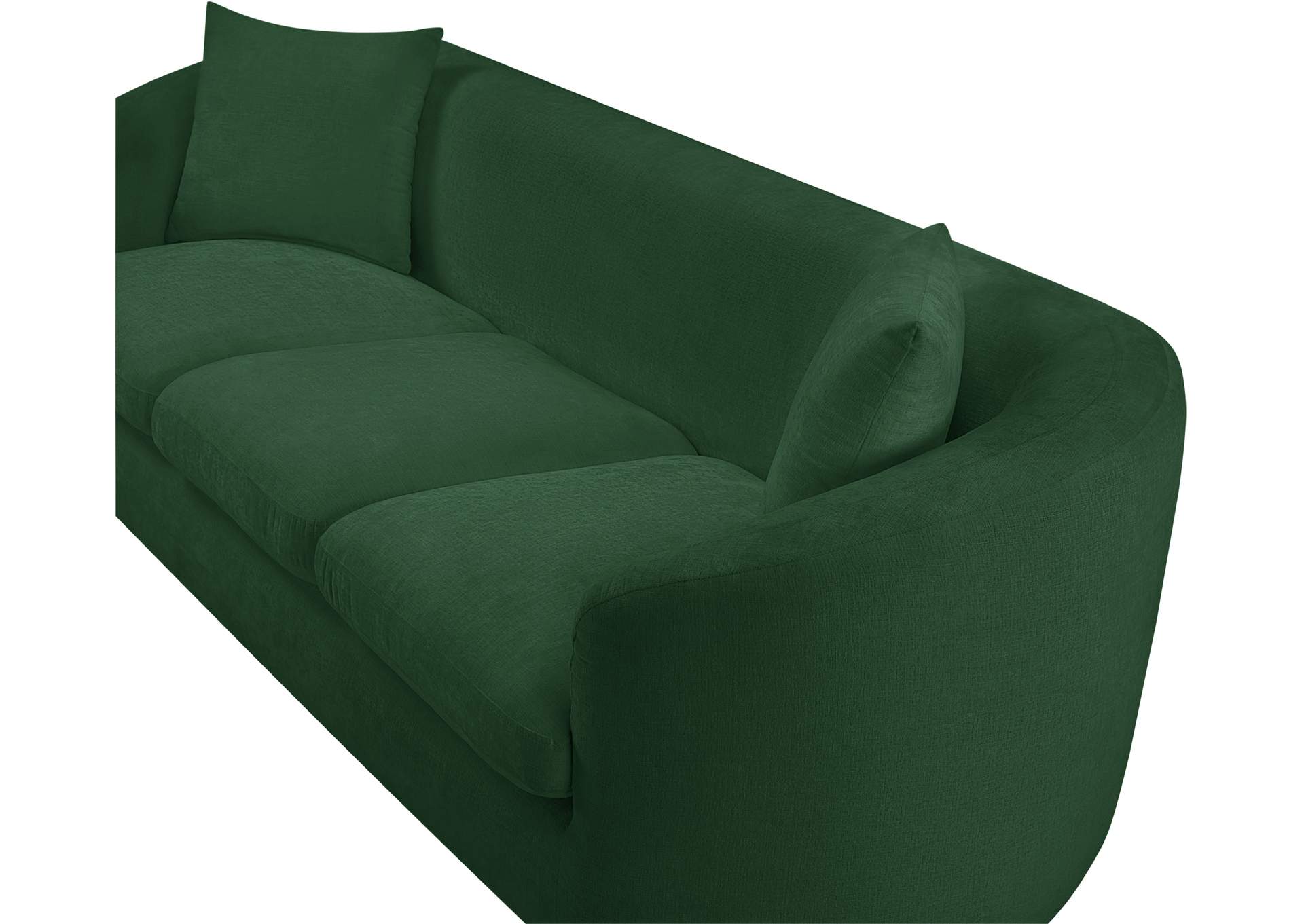 Penelope Green Chenille Fabric Sofa image 10