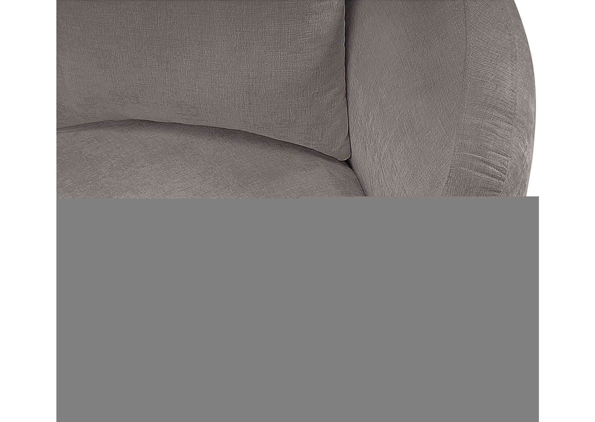 Penelope 92. 5 Inch Grey Chenille Fabric Upholstered Sofa image 12