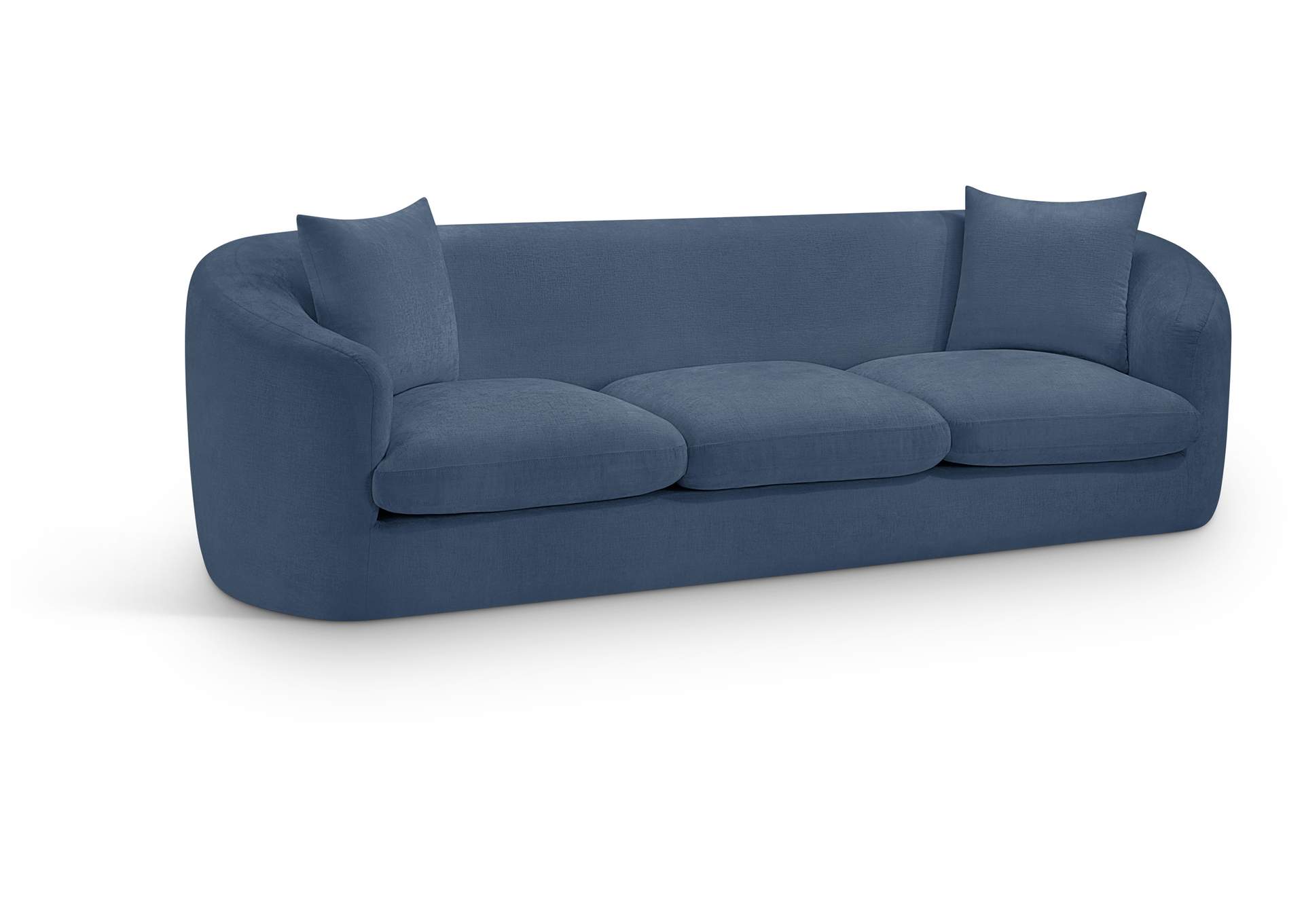 Penelope Light Blue Chenille Fabric Sofa