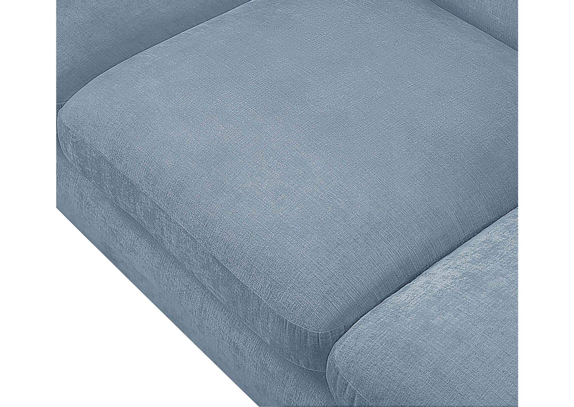 Penelope 92. 5 Inch Light Blue Chenille Fabric Upholstered Sofa image 14
