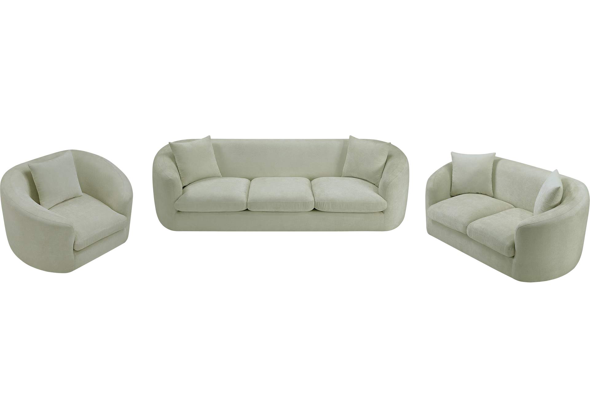 Penelope Mint Chenille Fabric Sofa image 13
