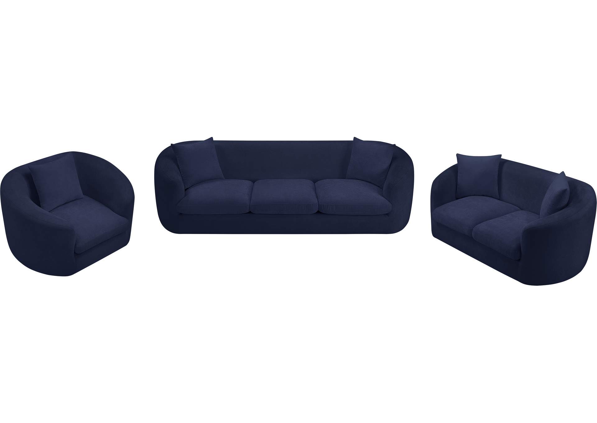 Penelope Navy Chenille Fabric Sofa image 13