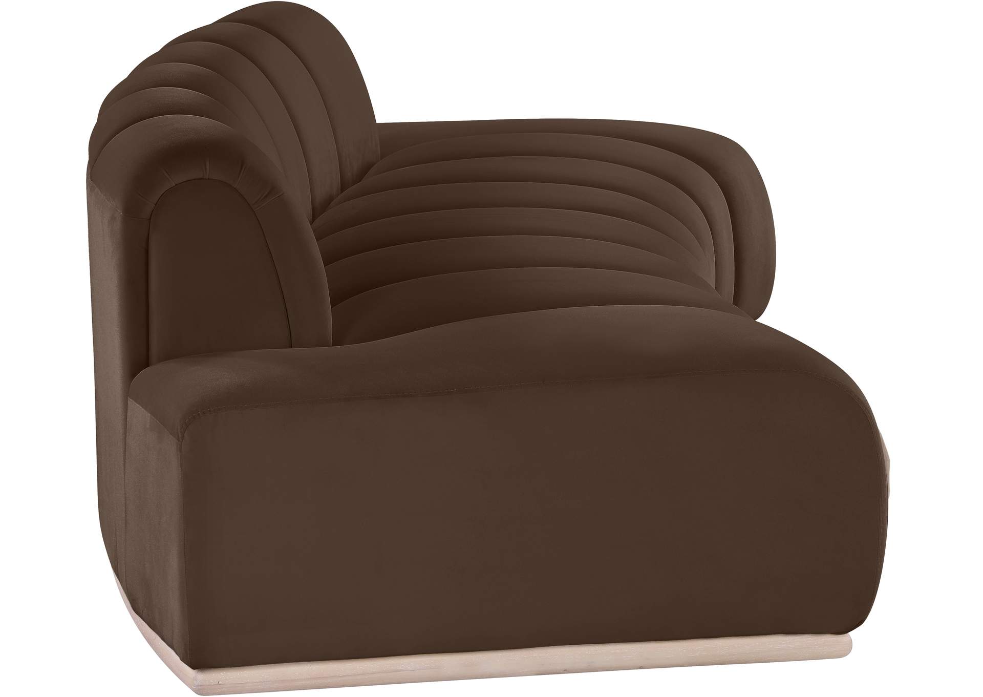 Jace Brown Velvet Sofa