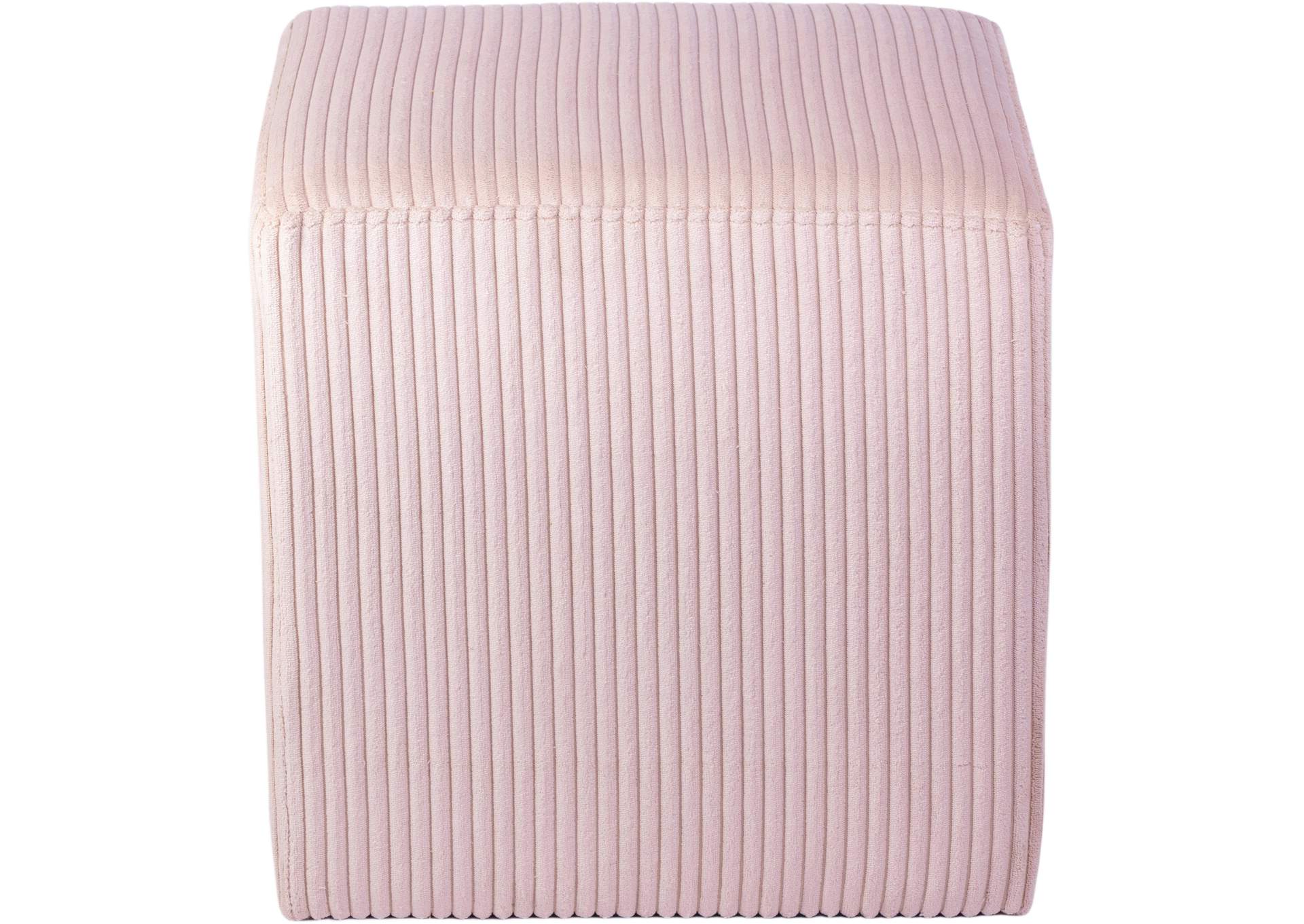 Roy Pink Microsuede Fabric Ottoman - Stool