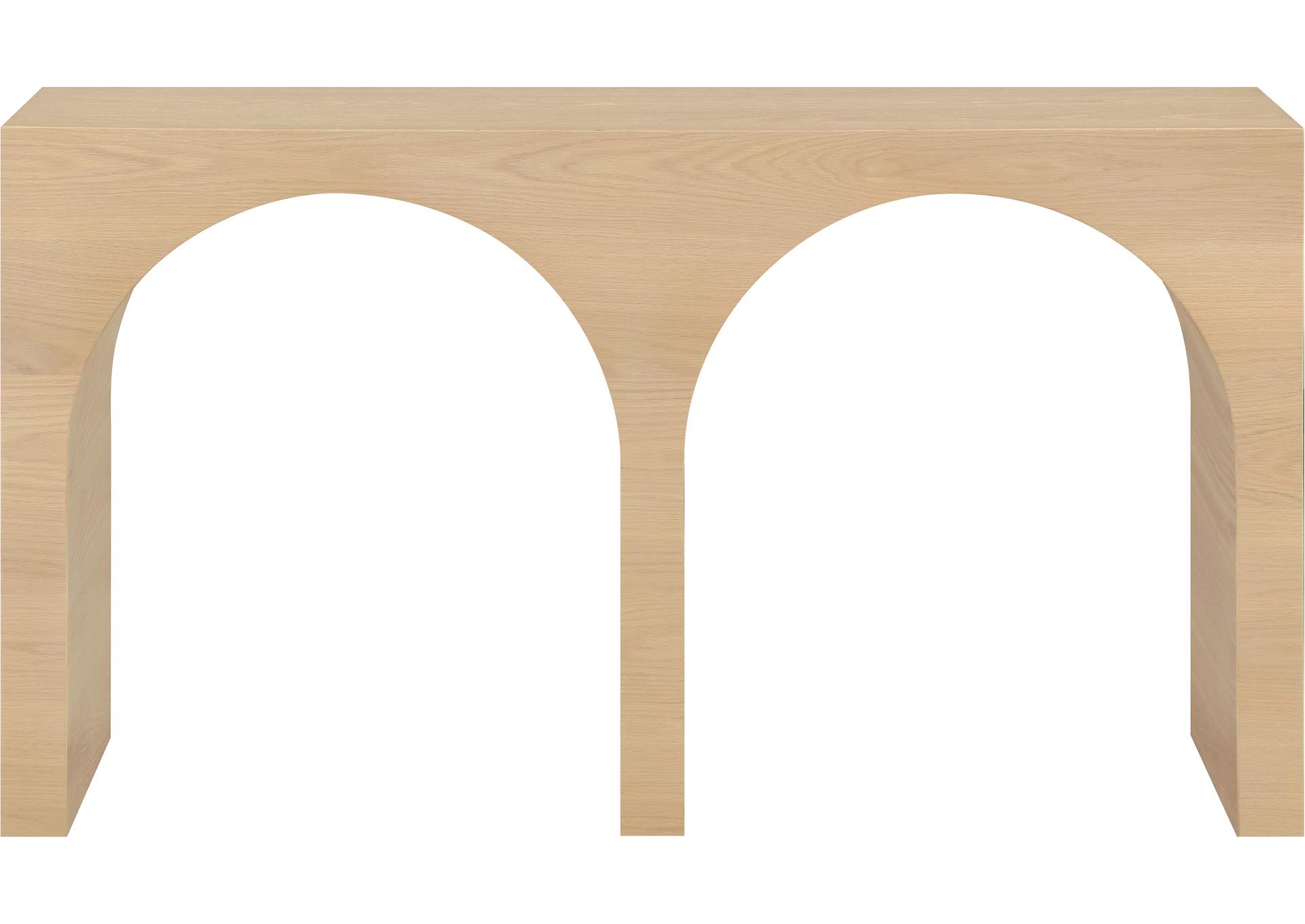 June White Oak Console Table