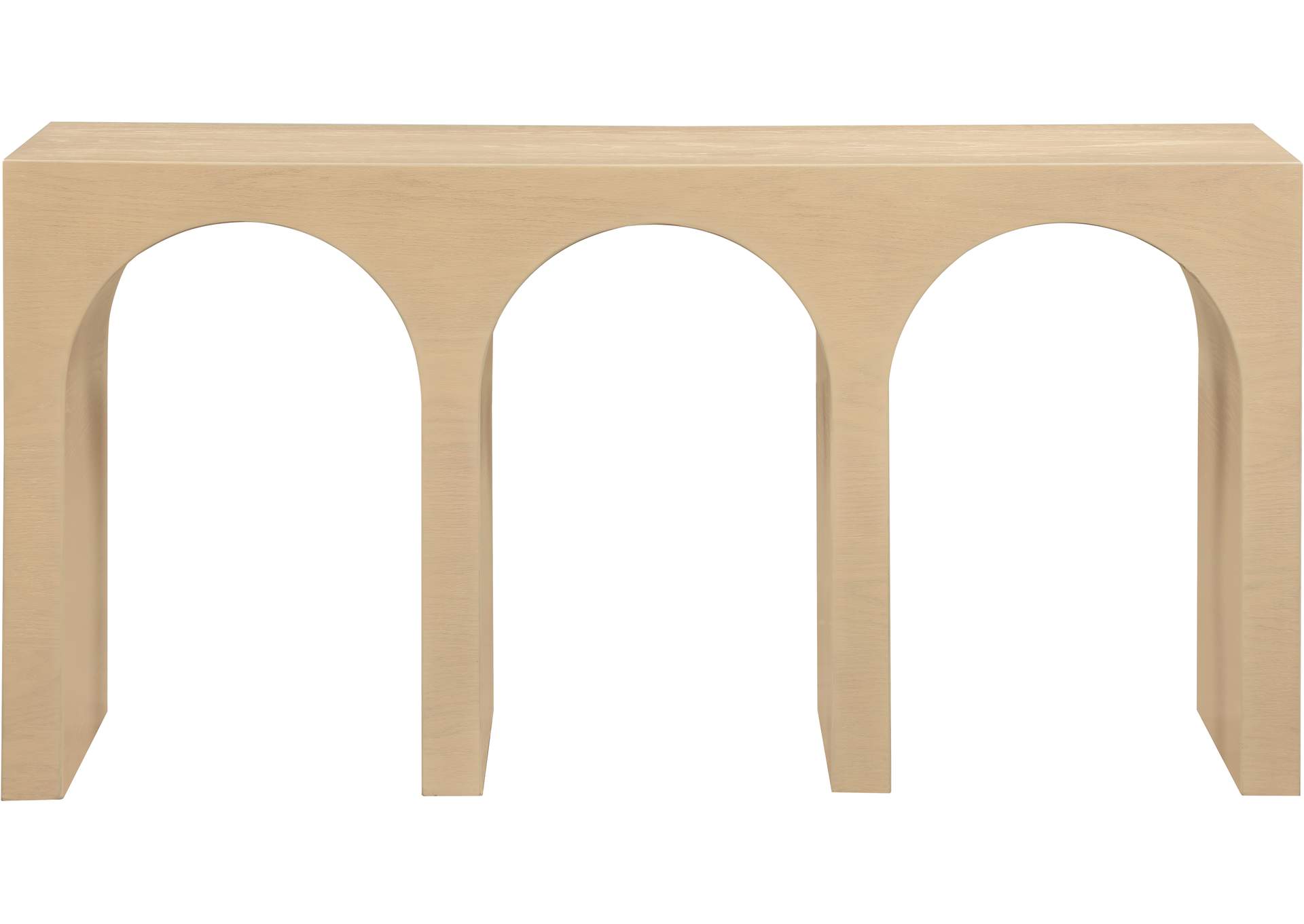 June White Oak Console Table