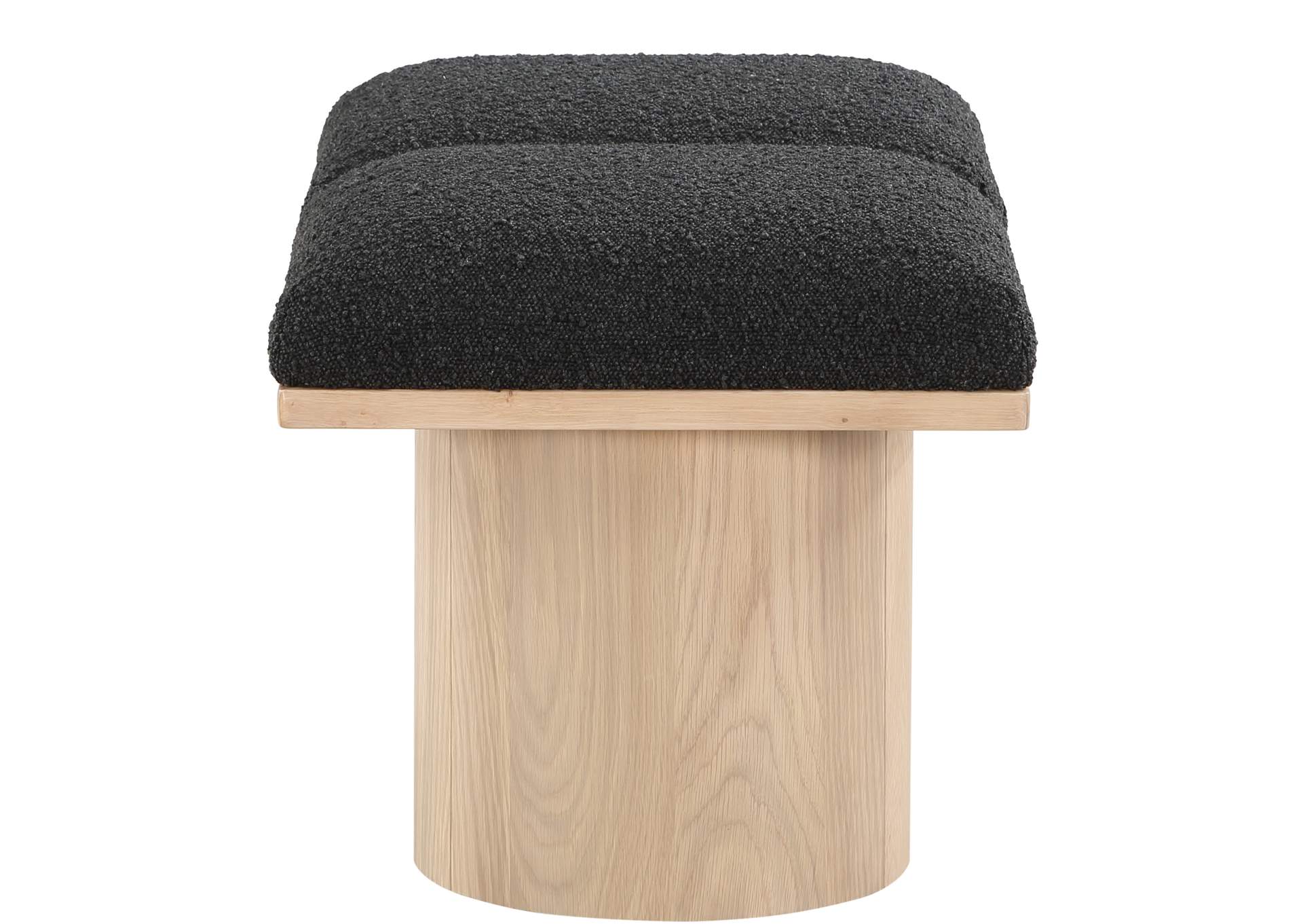 Pavilion Black Boucle Fabric Bench