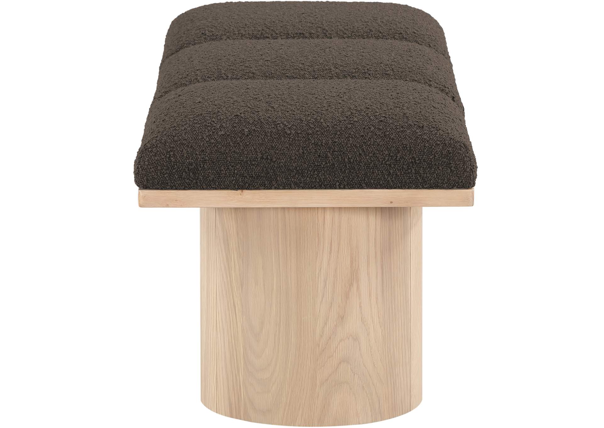Pavilion Brown Boucle Fabric Bench image 5