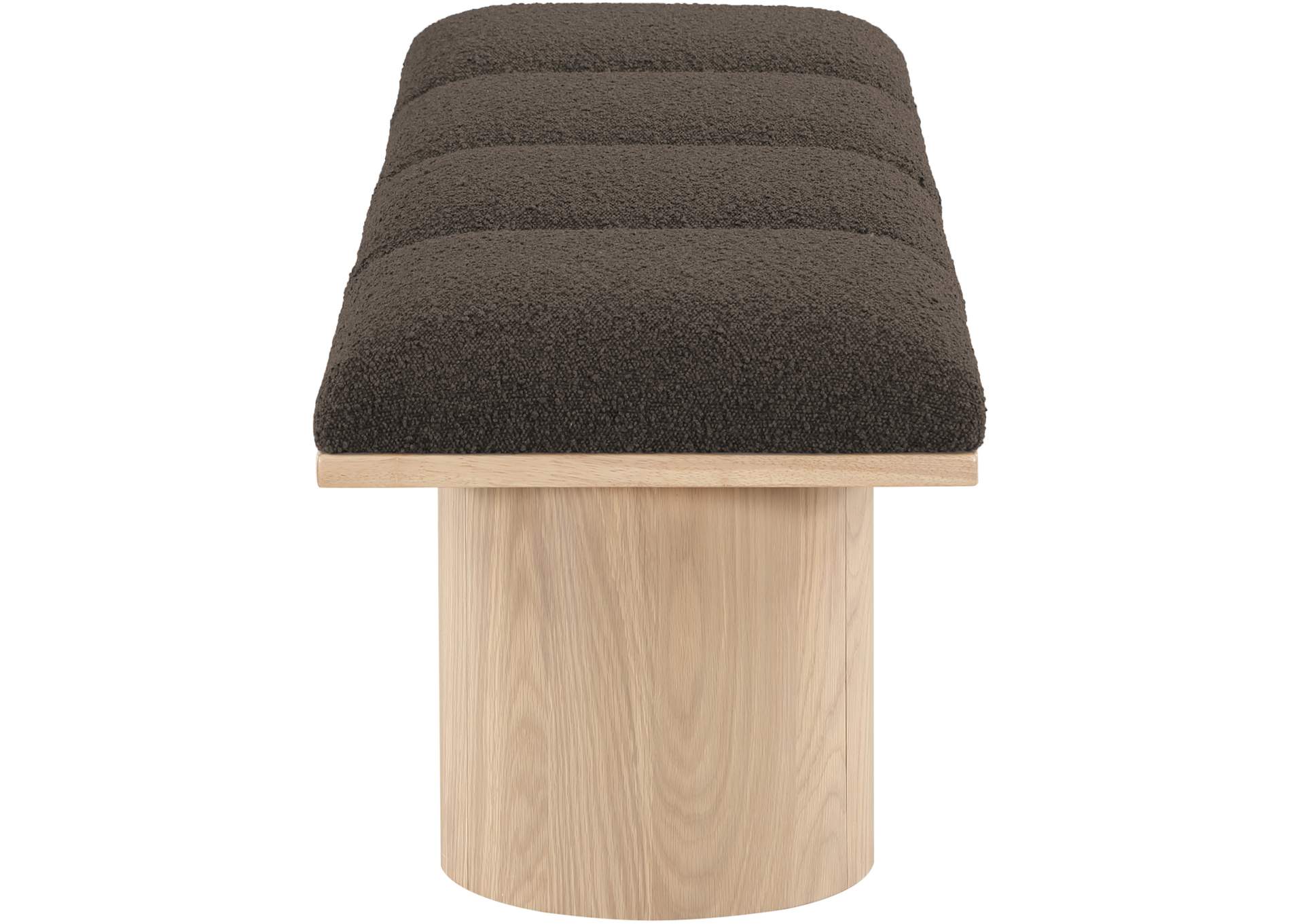 Pavilion Brown Boucle Fabric Bench