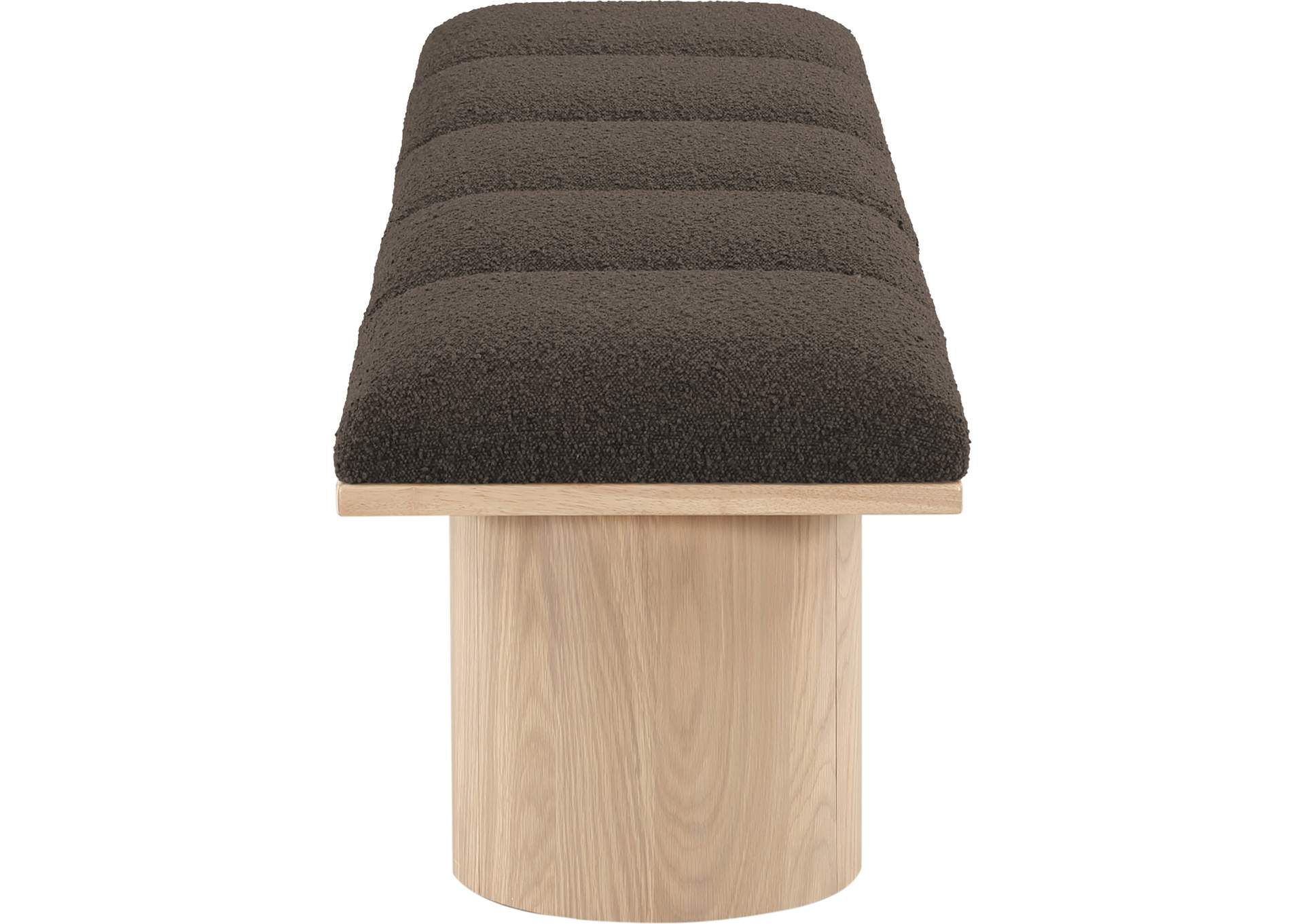 Pavilion Brown Boucle Fabric Bench image 5