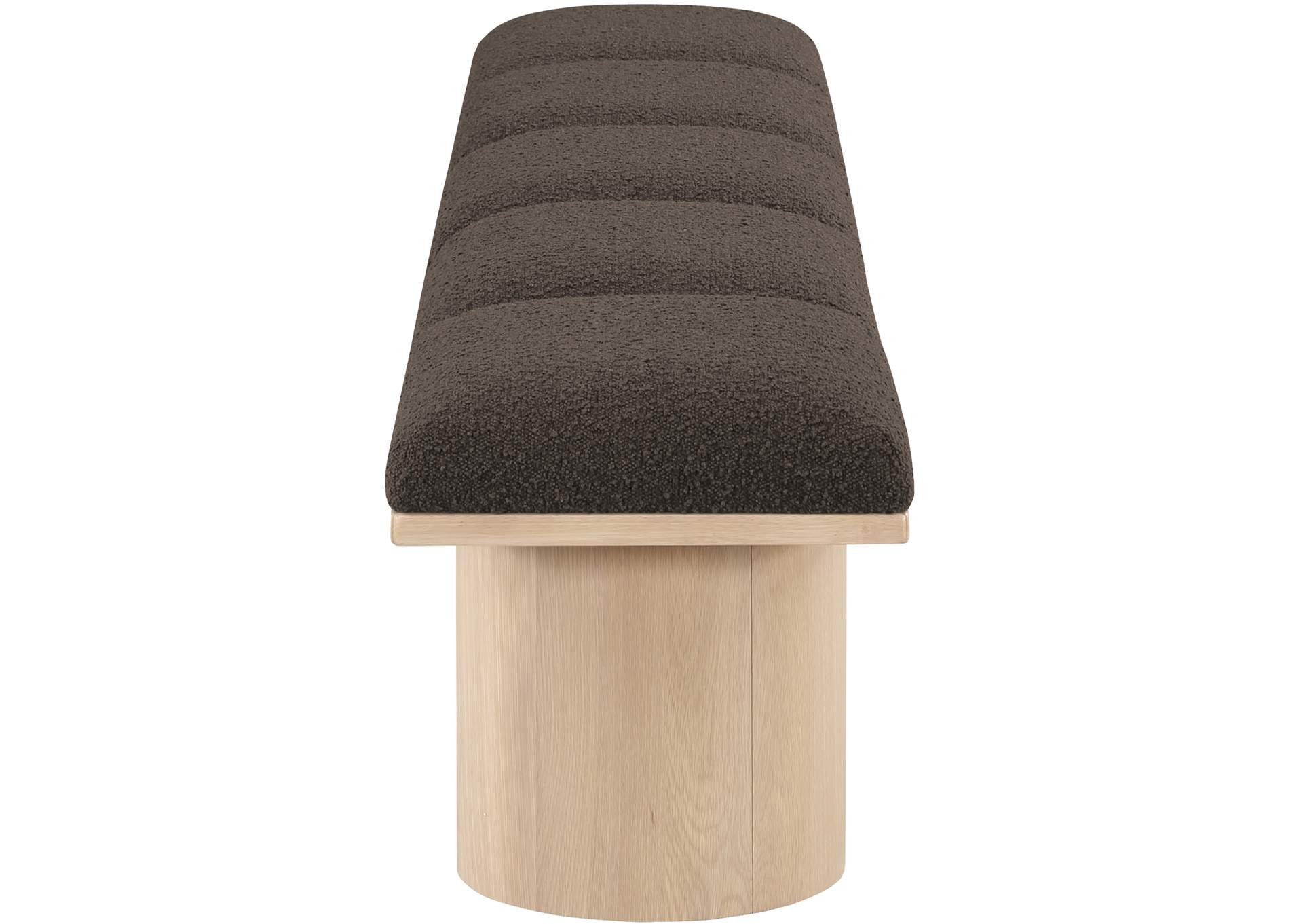 Pavilion Brown Boucle Fabric Bench image 5