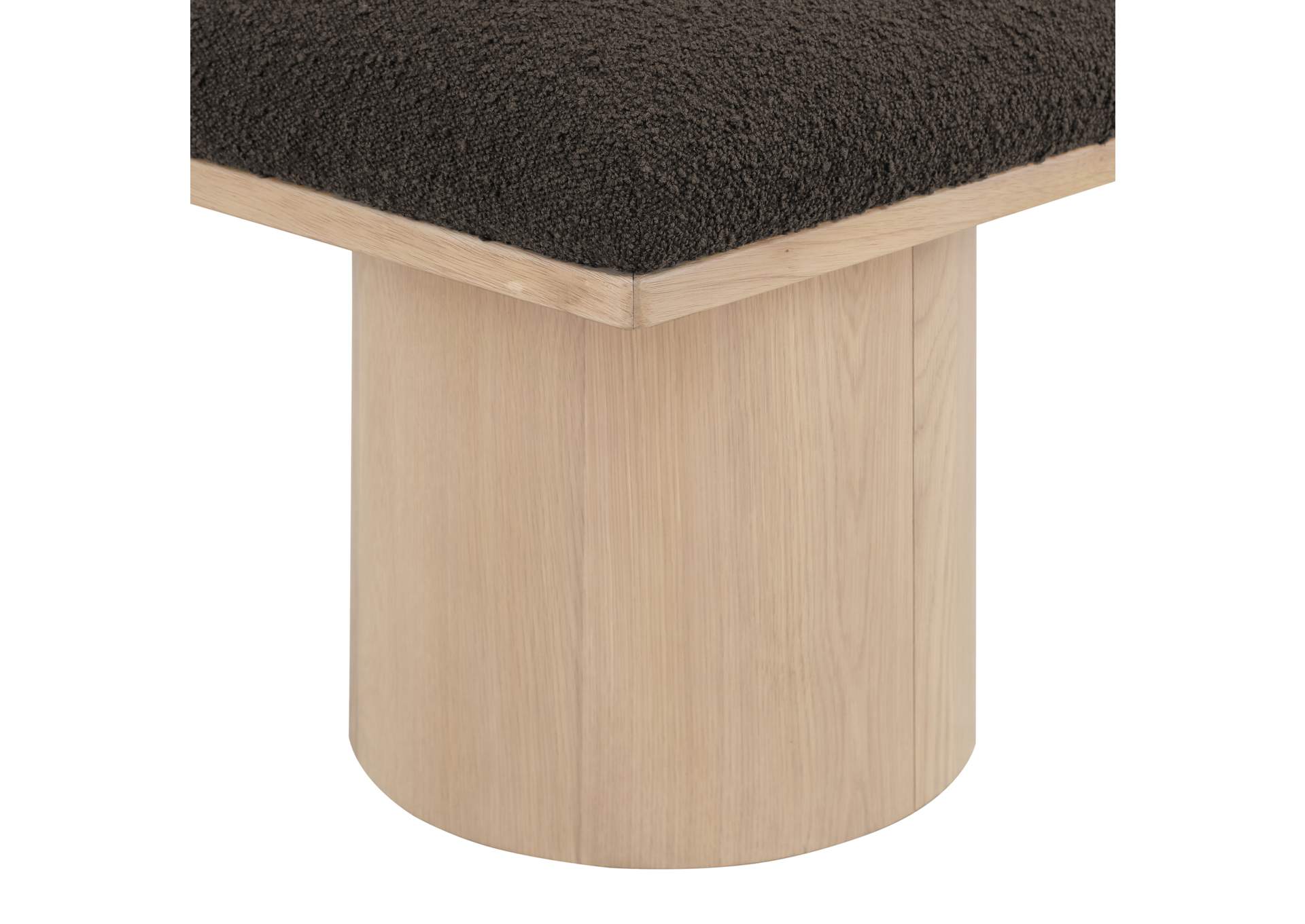 Pavilion Brown Boucle Fabric Bench image 6