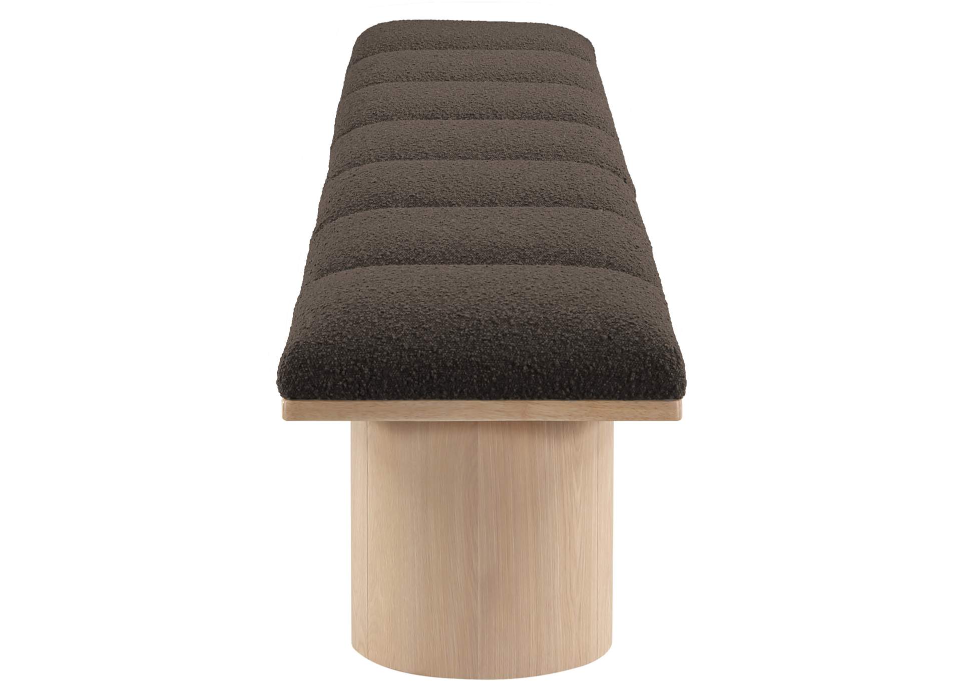 Pavilion Brown Boucle Fabric Bench