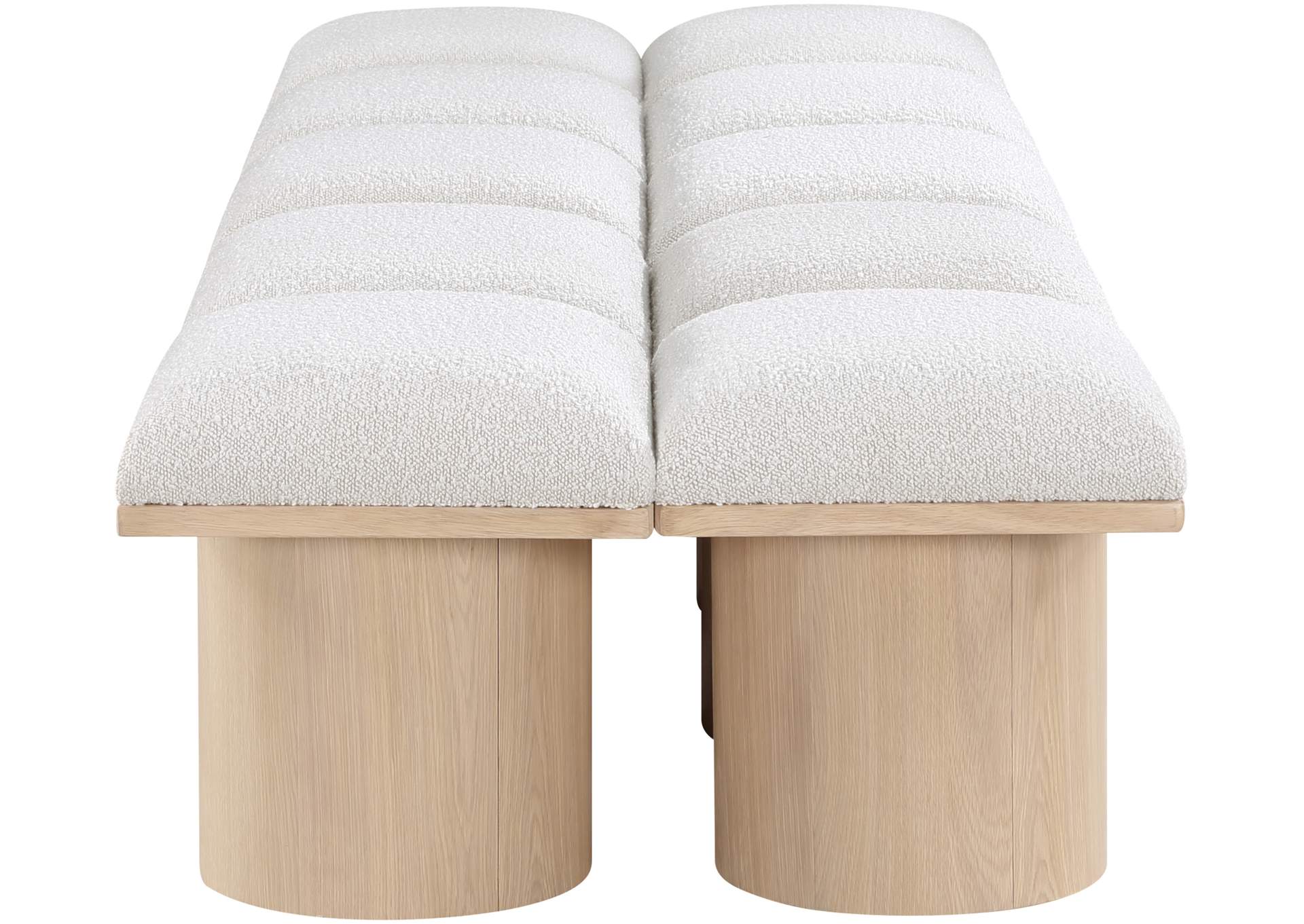 Pavilion Cream Boucle Fabric Bench image 5