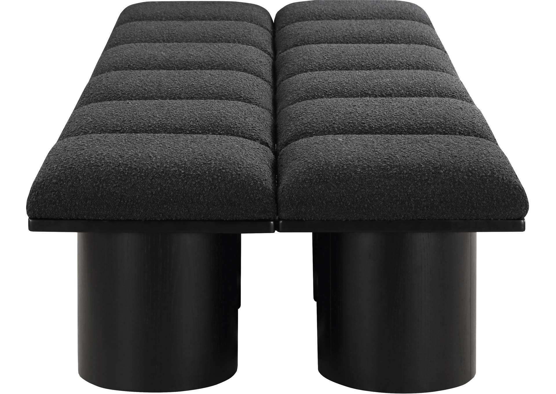 Pavilion Black Boucle Fabric Bench image 5