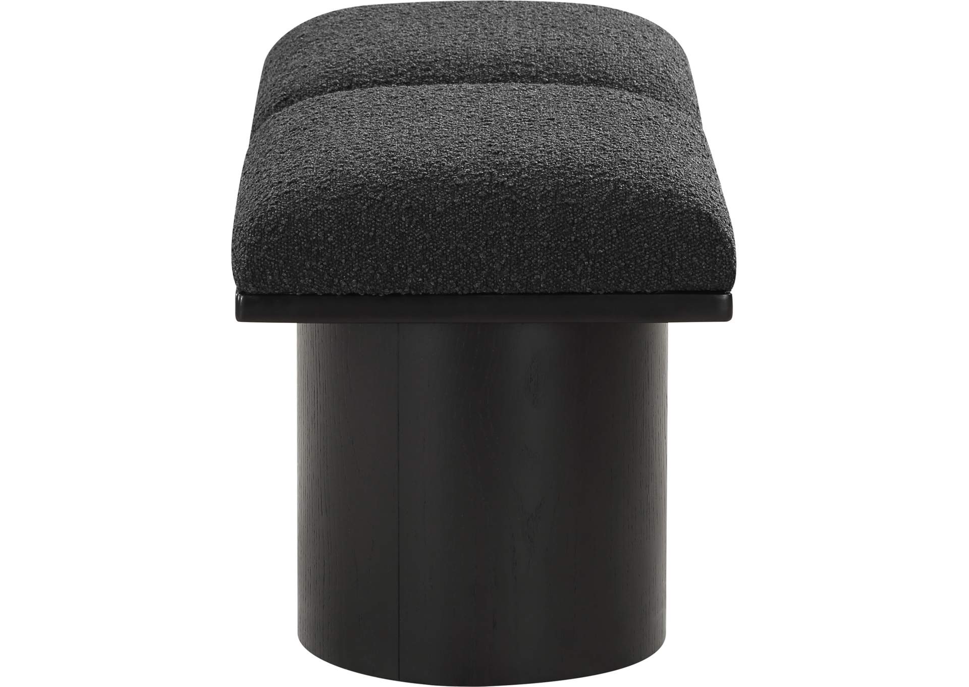 Pavilion Black Boucle Fabric Bench