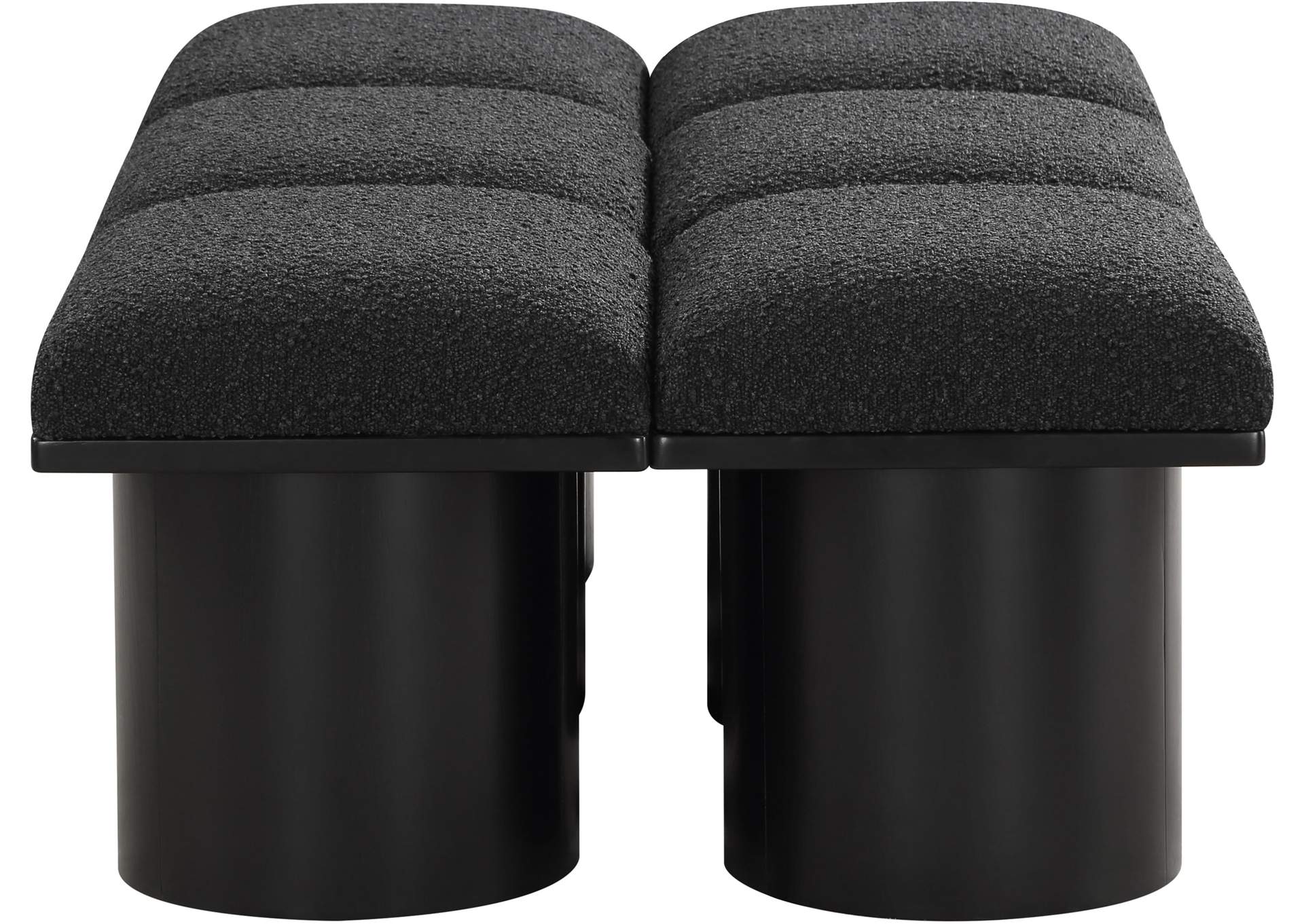 Pavilion Black Boucle Fabric Bench image 5