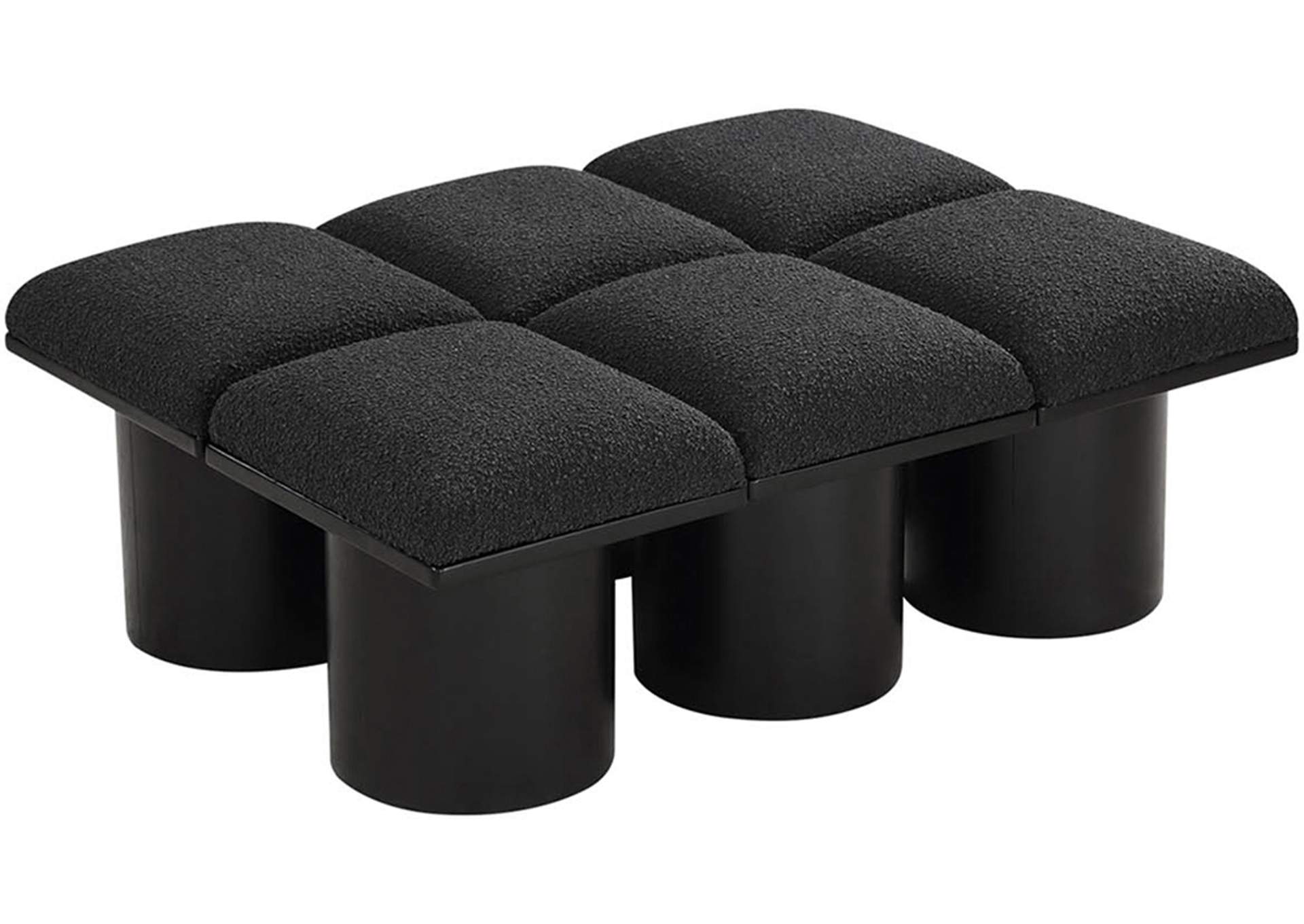 Pavilion Black Boucle Fabric Bench image 6