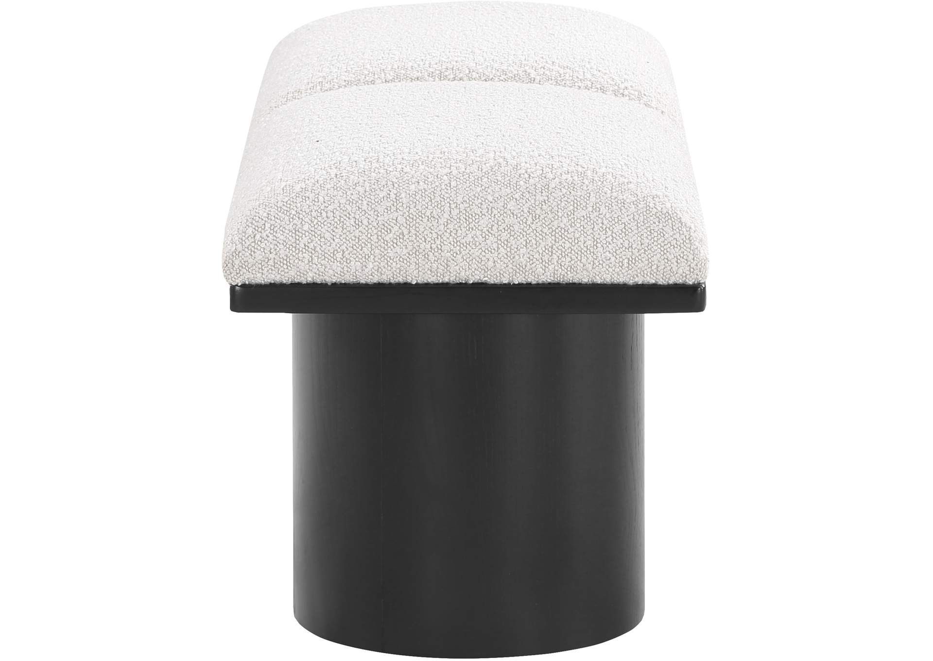 Pavilion Cream Boucle Fabric Bench