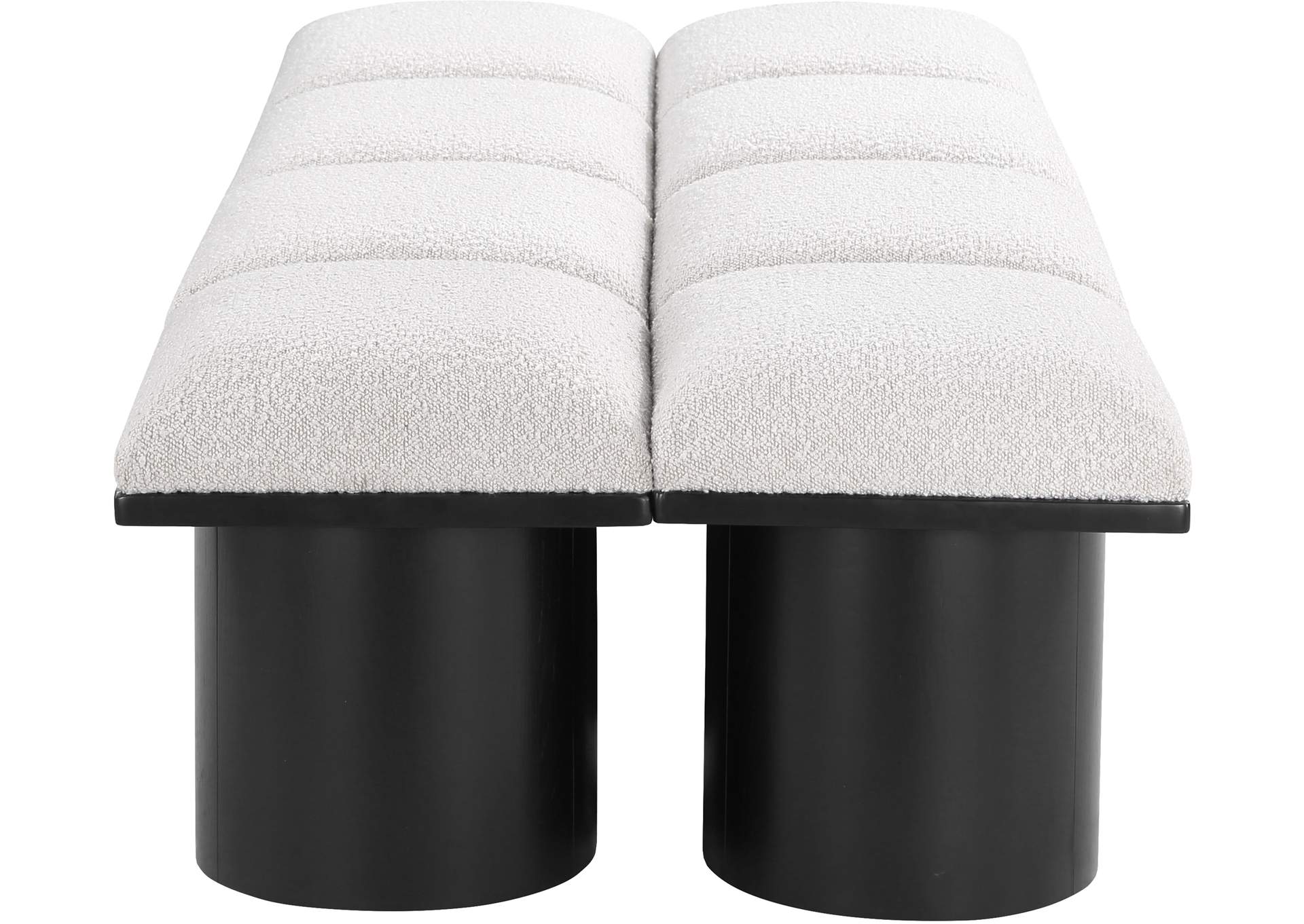 Pavilion Cream Boucle Fabric Bench image 5