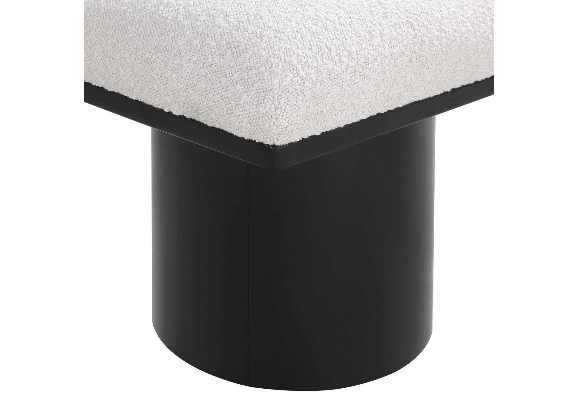 Pavilion Cream Boucle Fabric Bench image 7