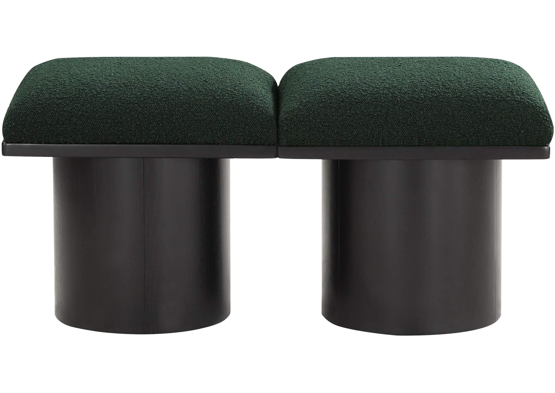 Pavilion Green Boucle Fabric Bench image 4