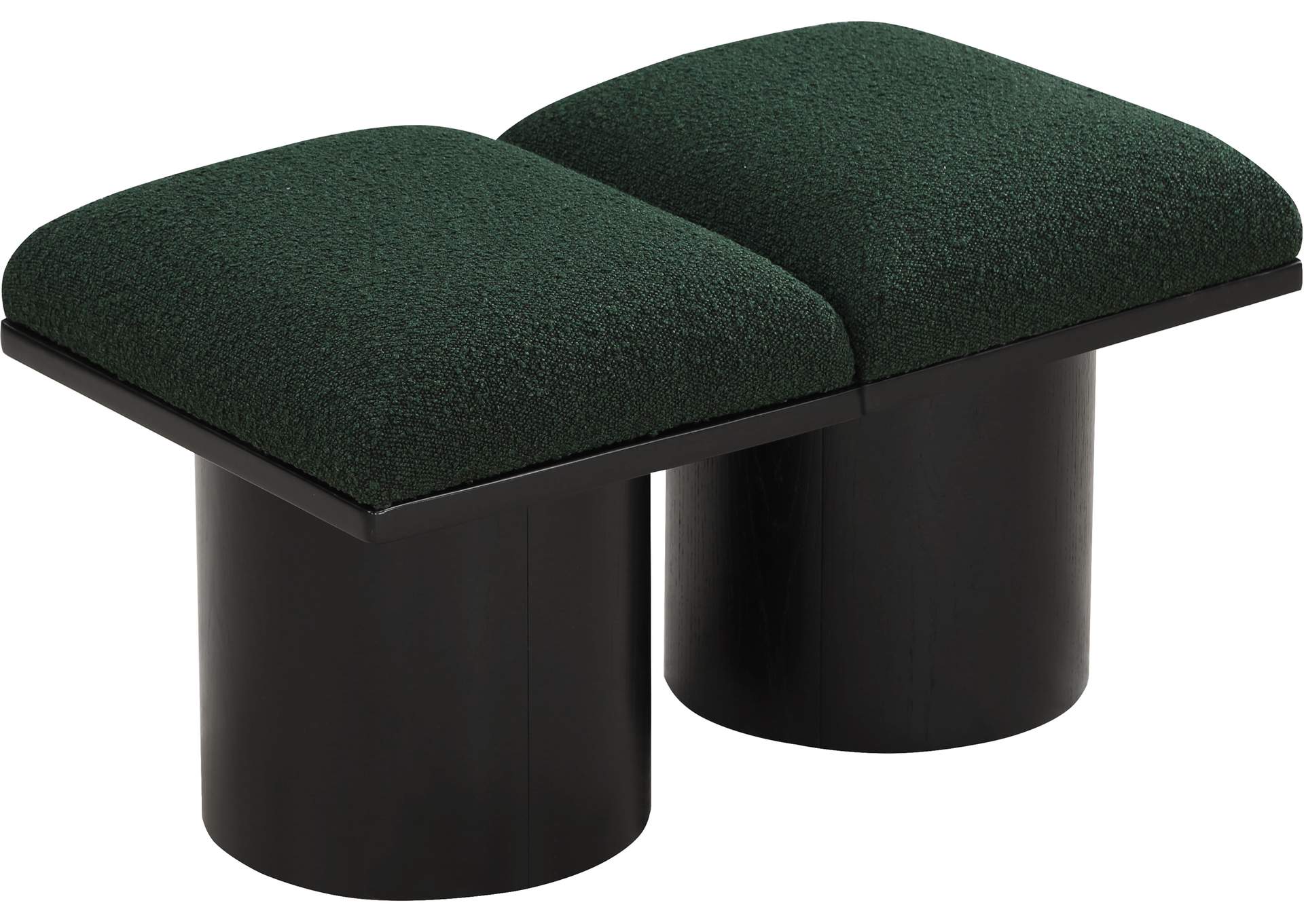 Pavilion Green Boucle Fabric Bench image 5