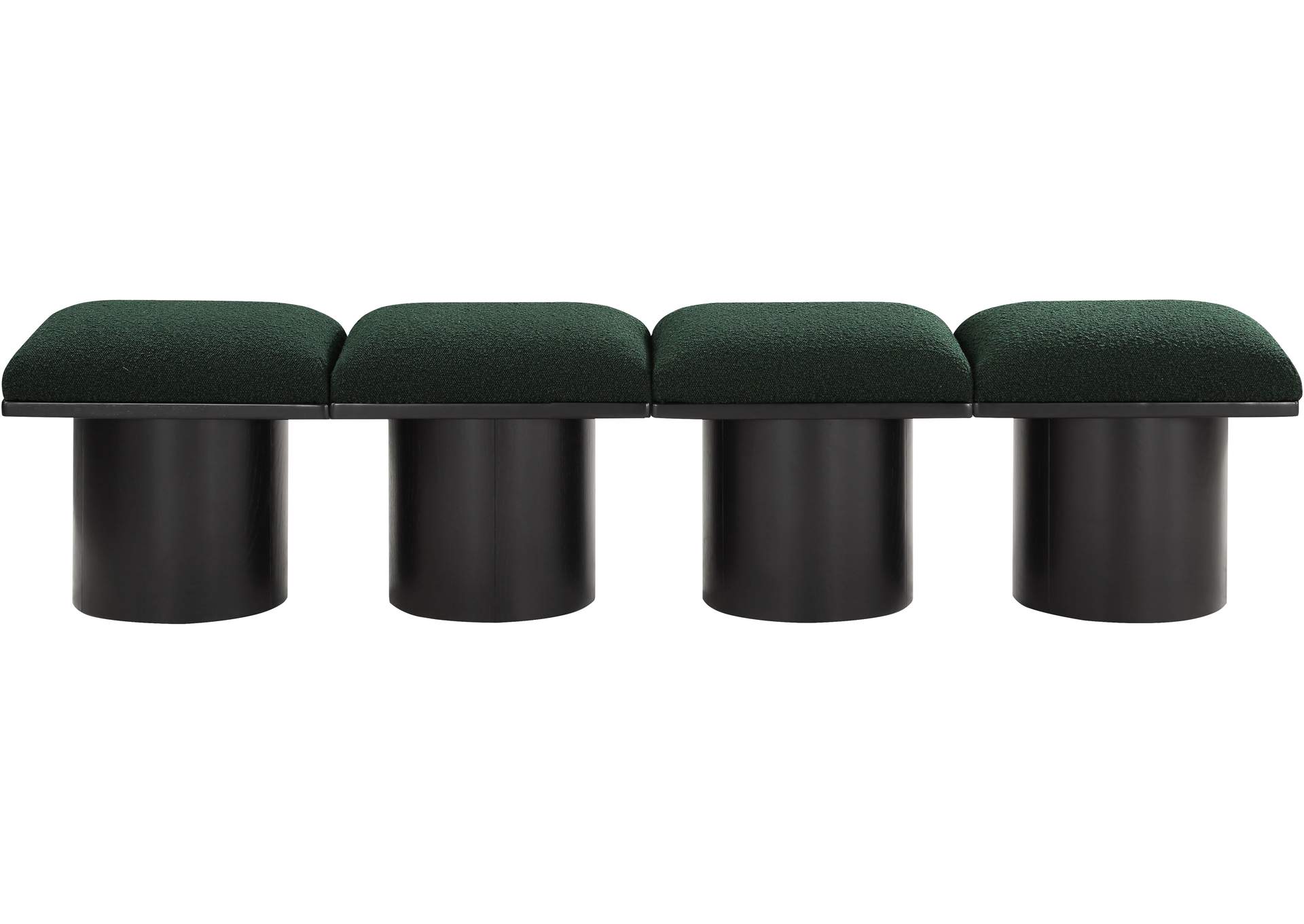 Pavilion Green Boucle Fabric Bench image 4