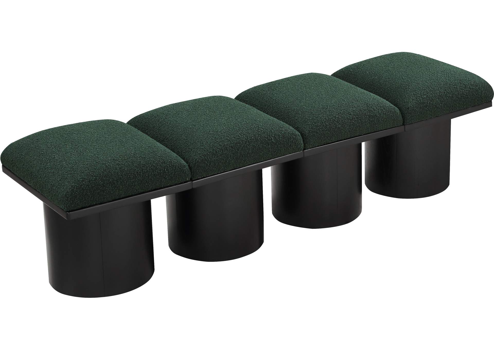 Pavilion Green Boucle Fabric Bench image 6
