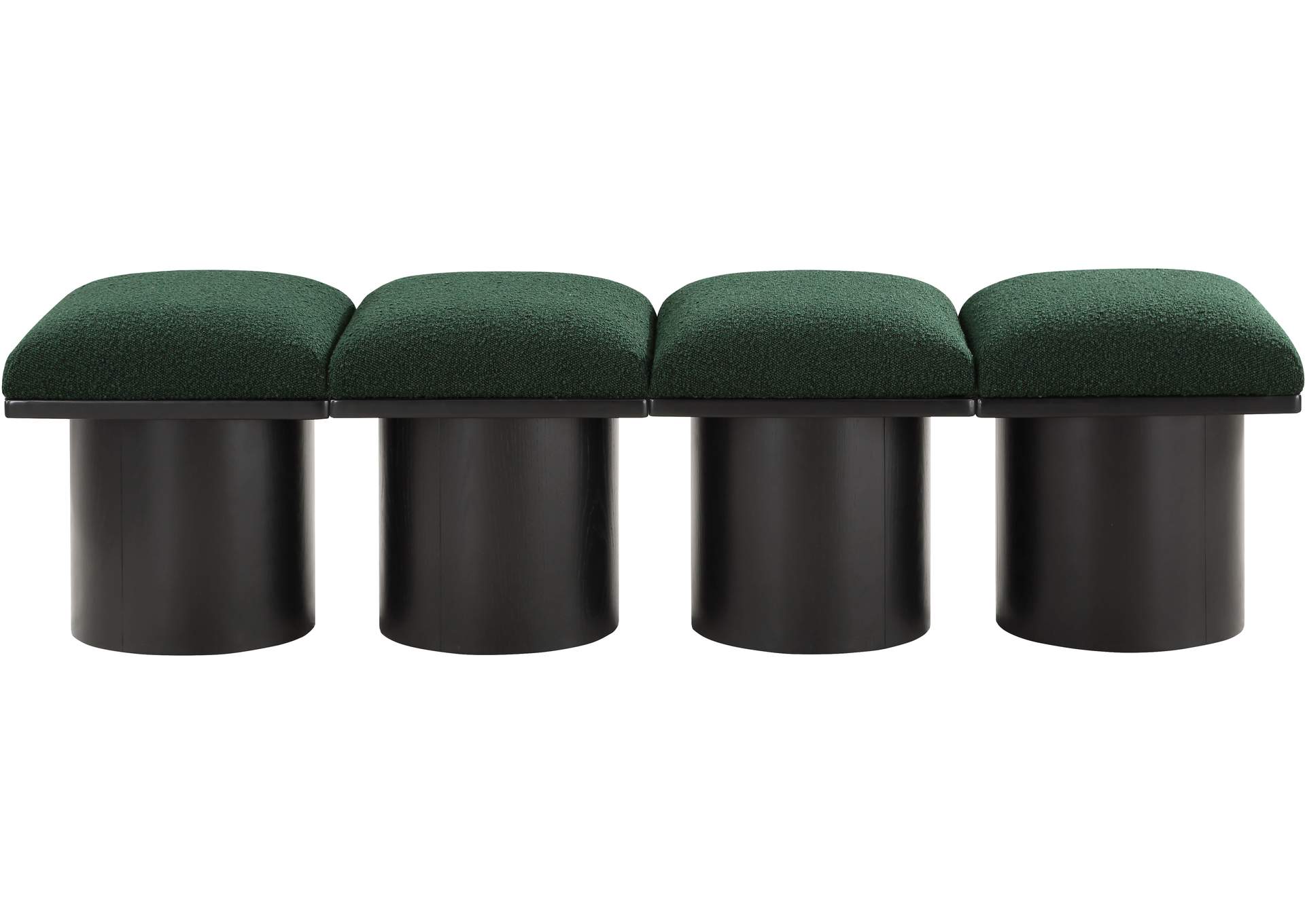 Pavilion Green Boucle Fabric Bench image 4