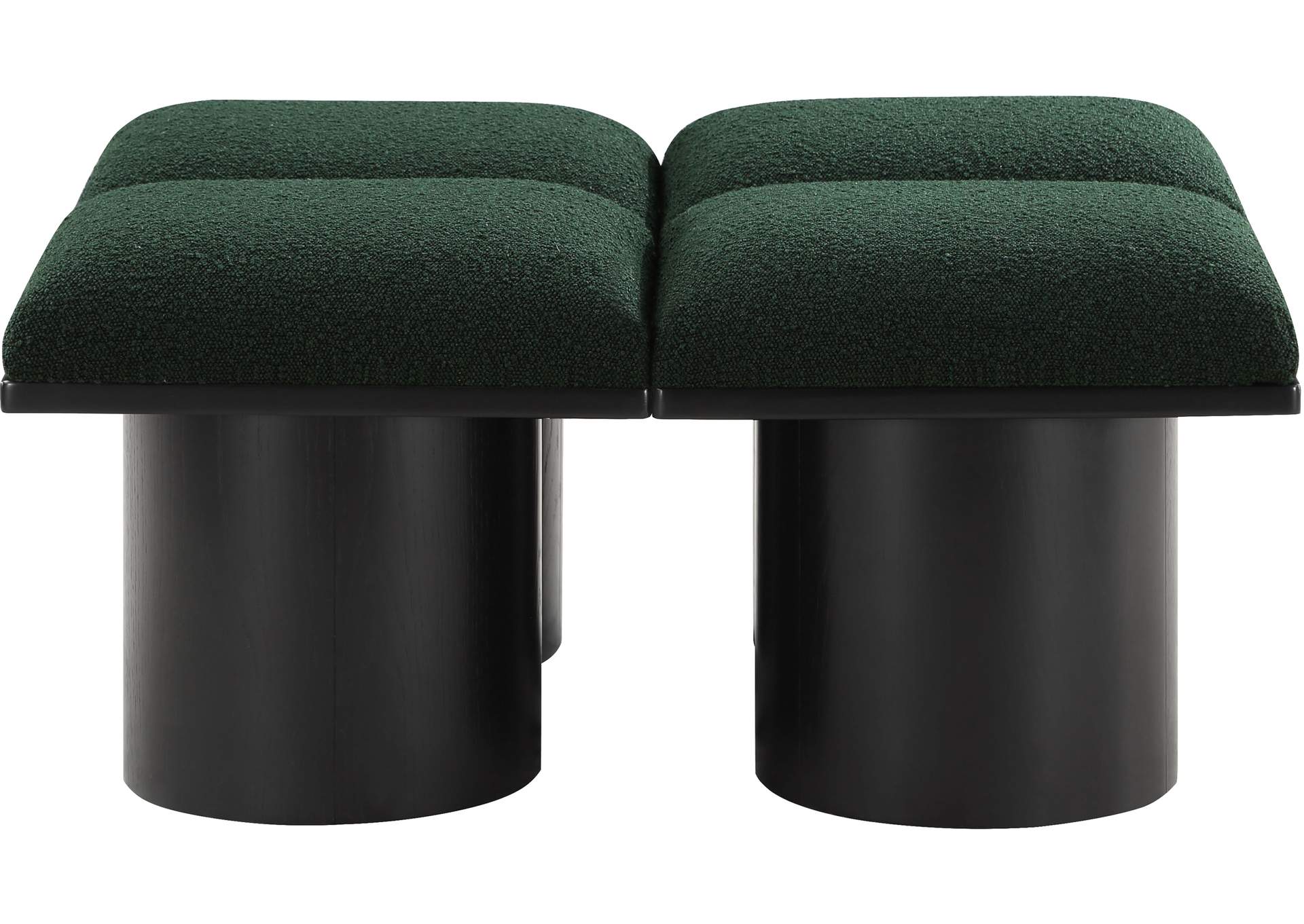 Pavilion Green Boucle Fabric Bench