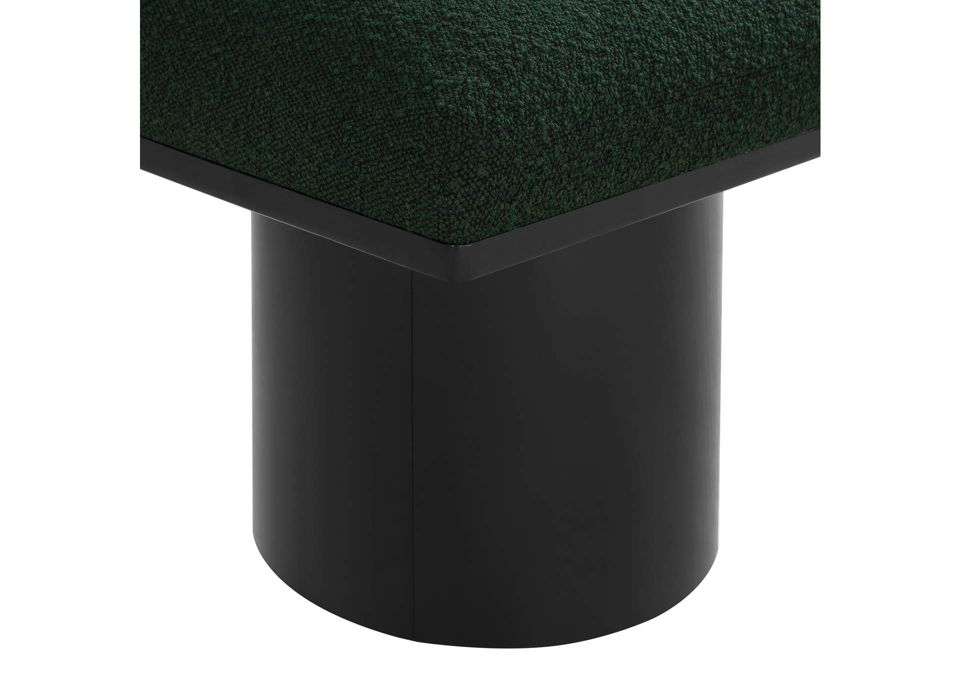 Pavilion Green Boucle Fabric Bench